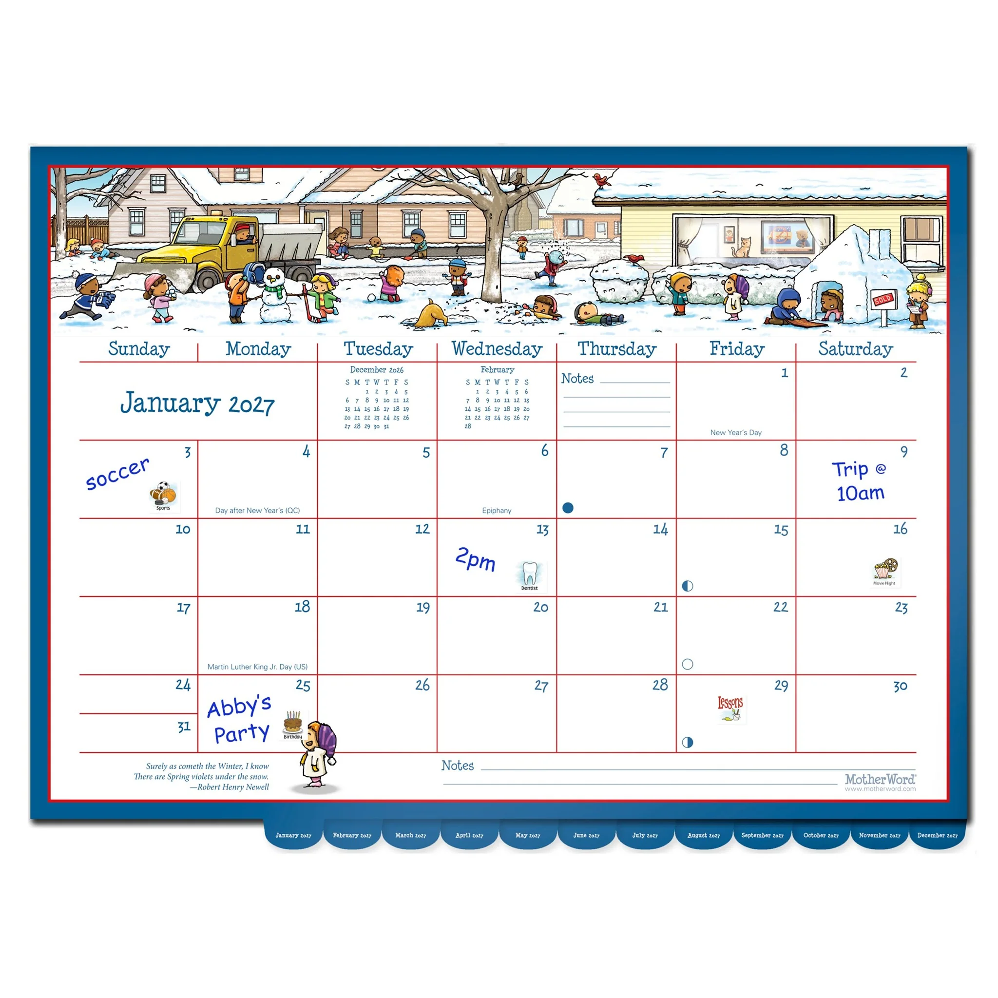 MotherWord Ultimate Family Deluxe 2026-2027 Wall Calendar - Image 3