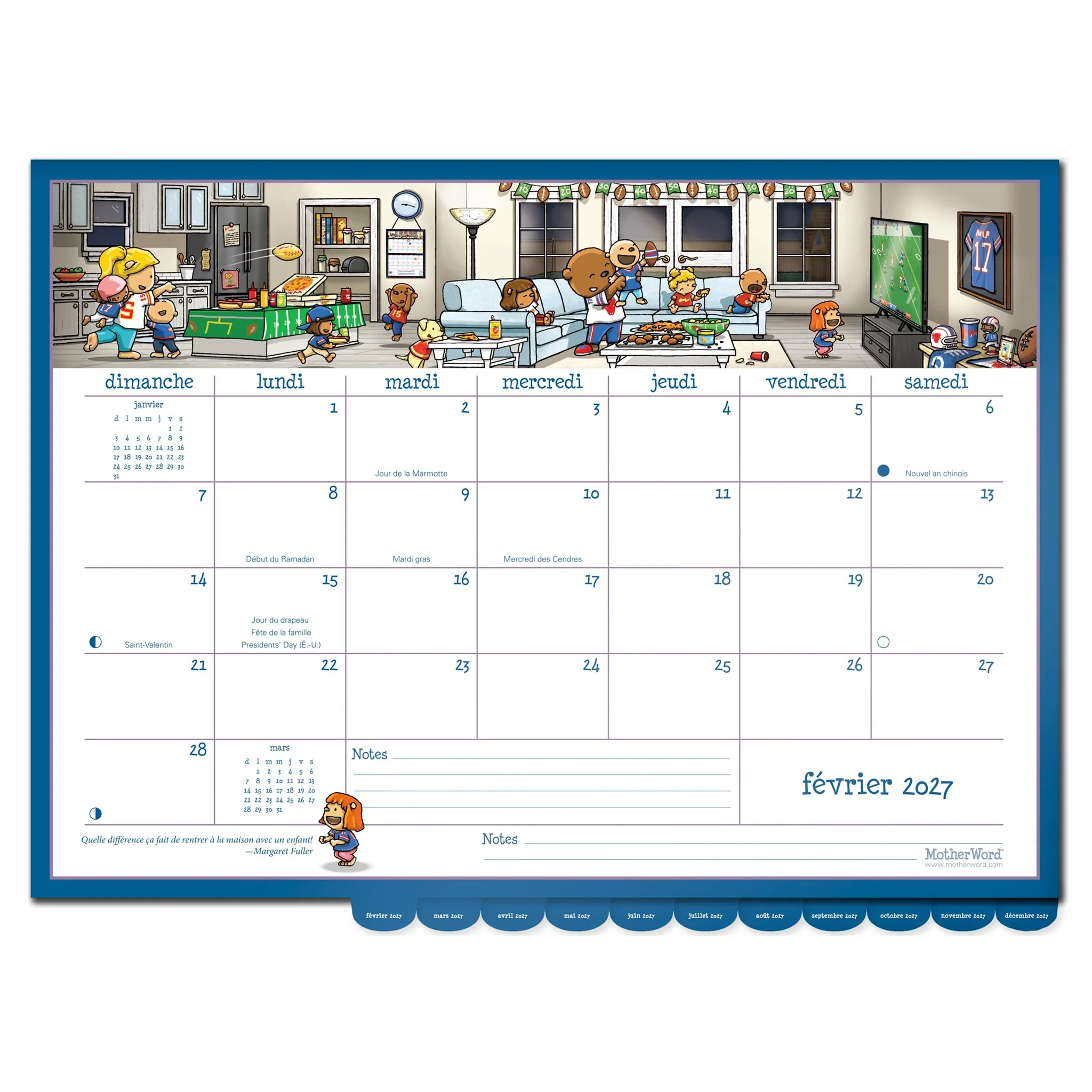 MotherWord Ultime calendrier familial de luxe 2026-2027 calendrier mural - Image 4