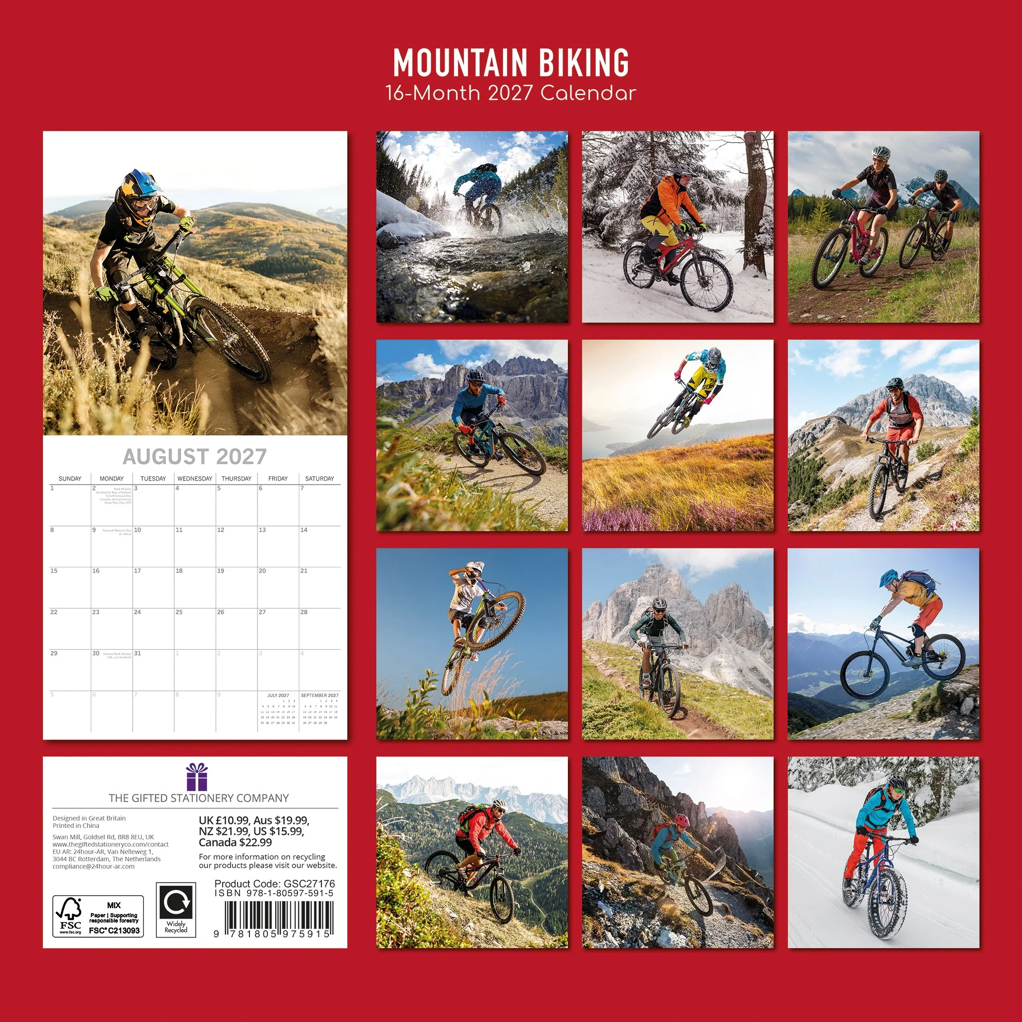 Mountain Biking 2027 Wall Calendar - Image 2