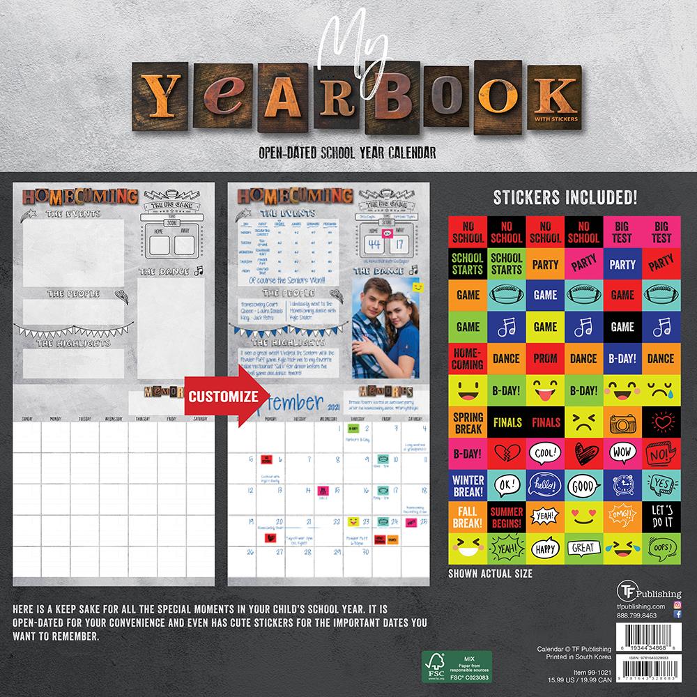 My Year Book Undated Wall Calendar - Online Only - Image 2