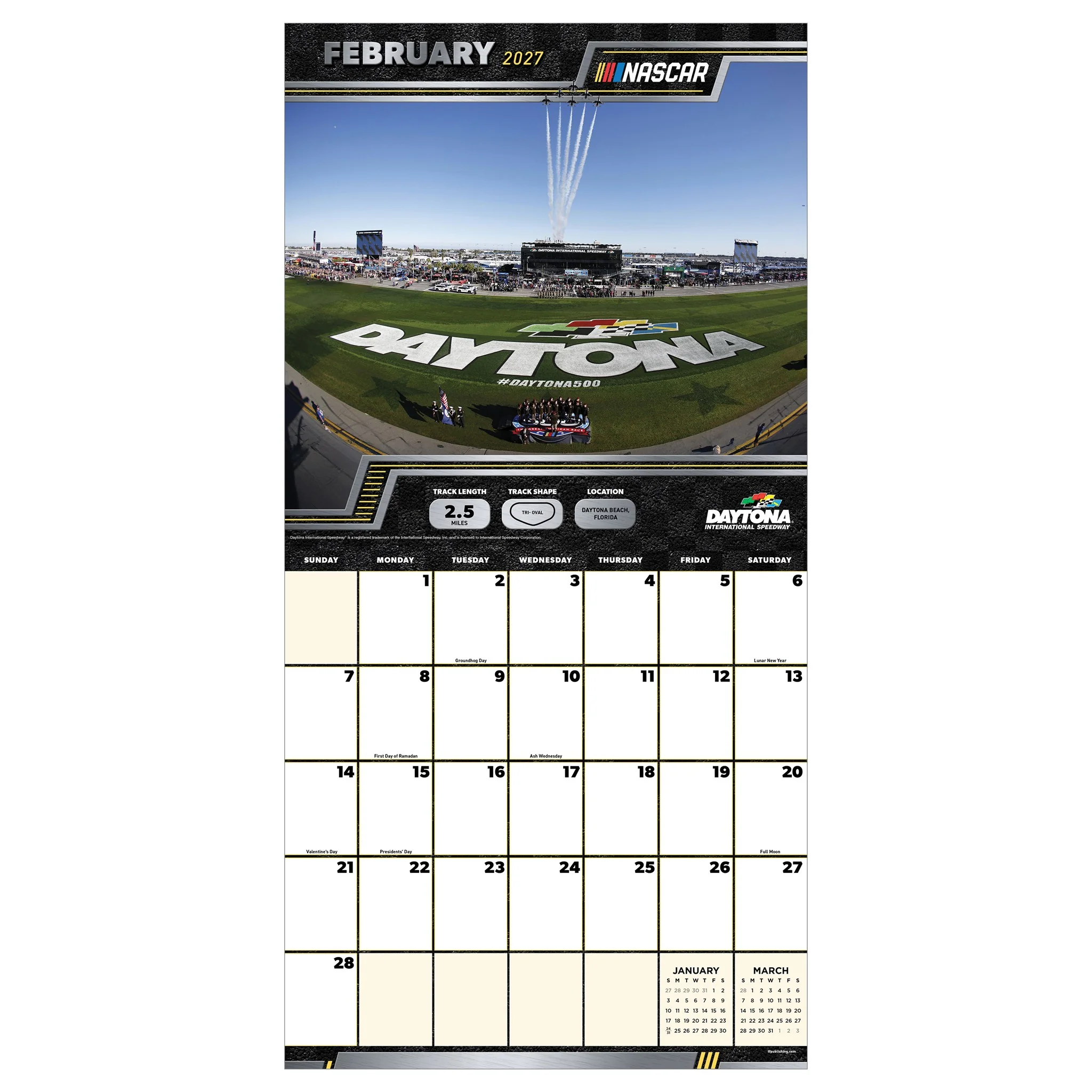 NASCAR Tracks 2027 Wall Calendar - Image 3
