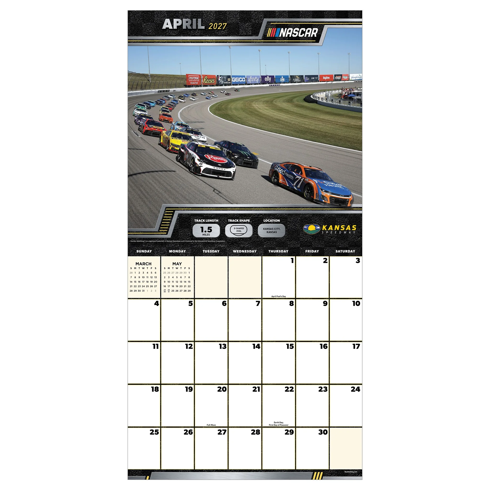 NASCAR Tracks 2027 Wall Calendar - Image 4