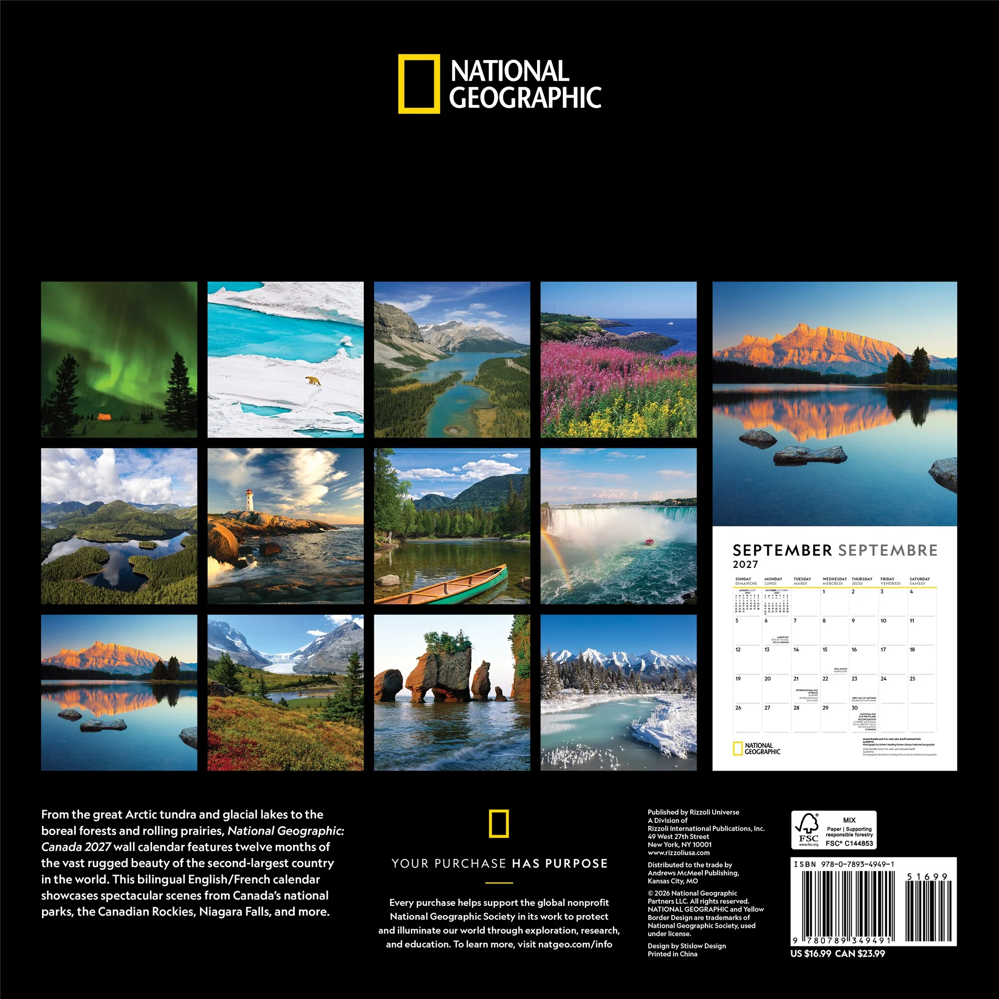 National Geographic: Canada 2027 Wall Calendar - Image 2