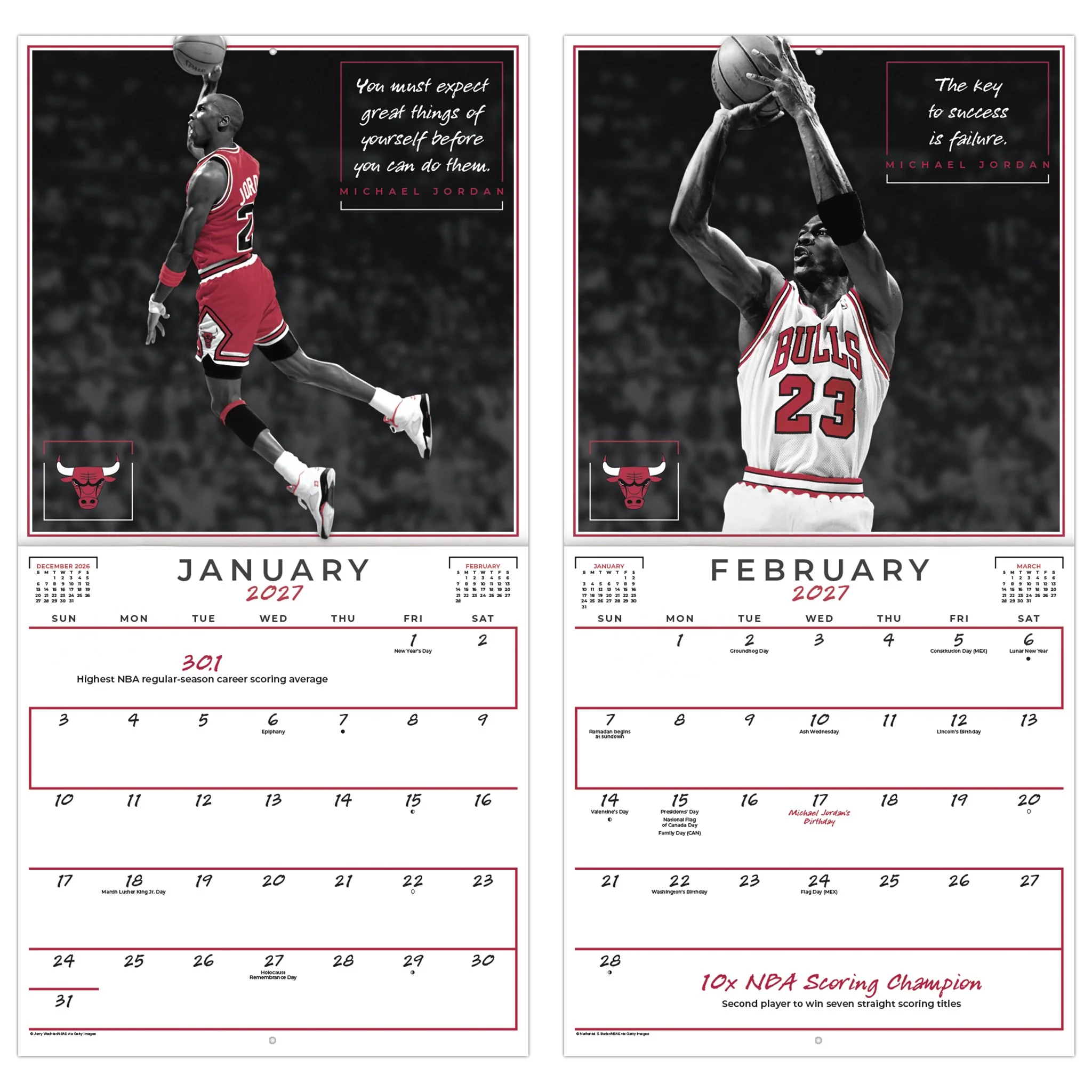 NBA Michael Jordan 2027 Wall Calendar - Image 6