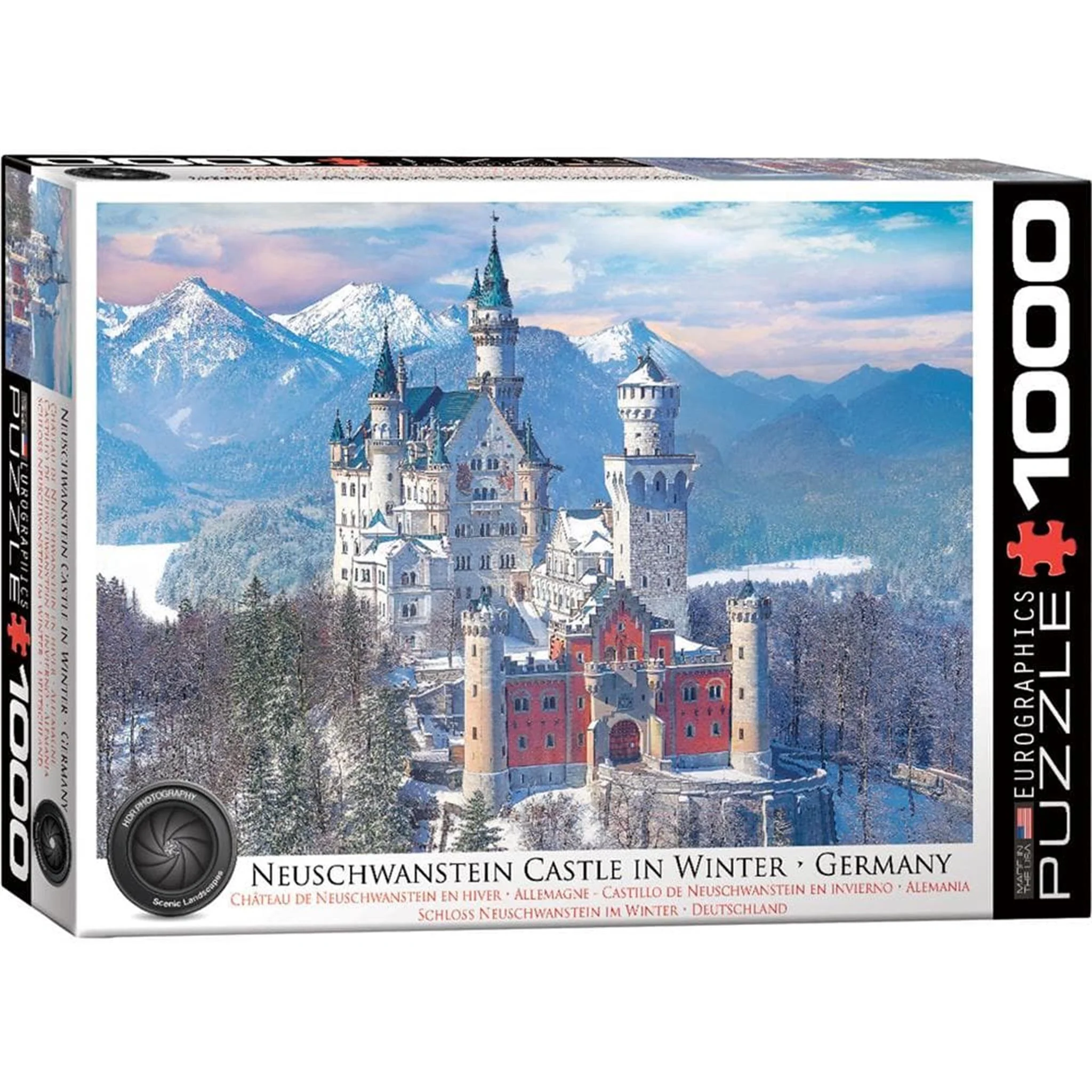 Neuschwanstein Castle in Winter 1000 Piece Puzzle - Image 2