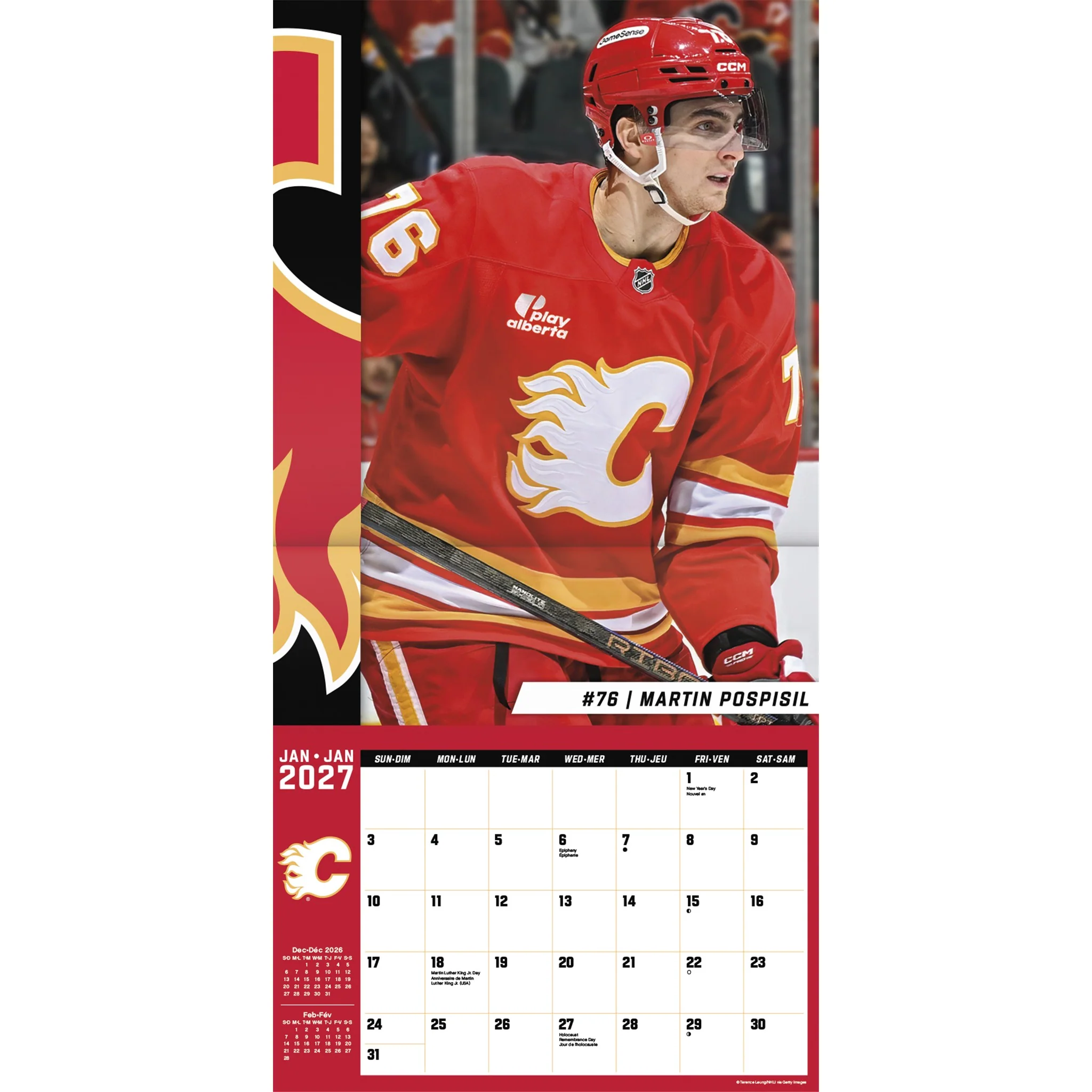 NHL Calgary Flames 2027 Wall Calendar - Image 3