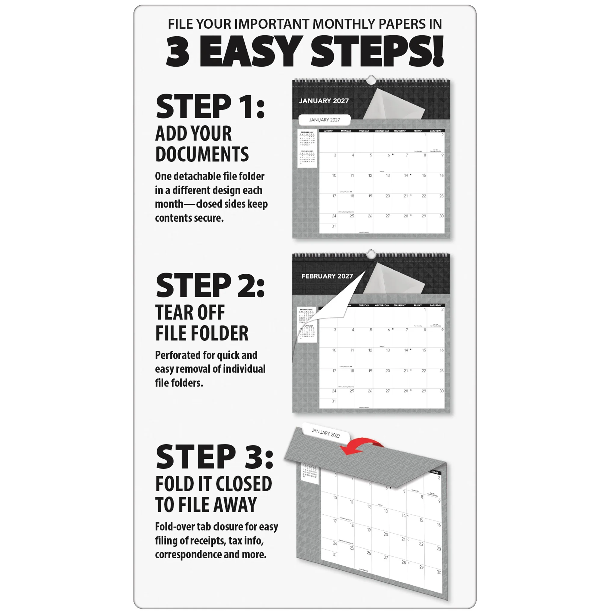 Office File-It 2027 Wall Calendar - Image 5