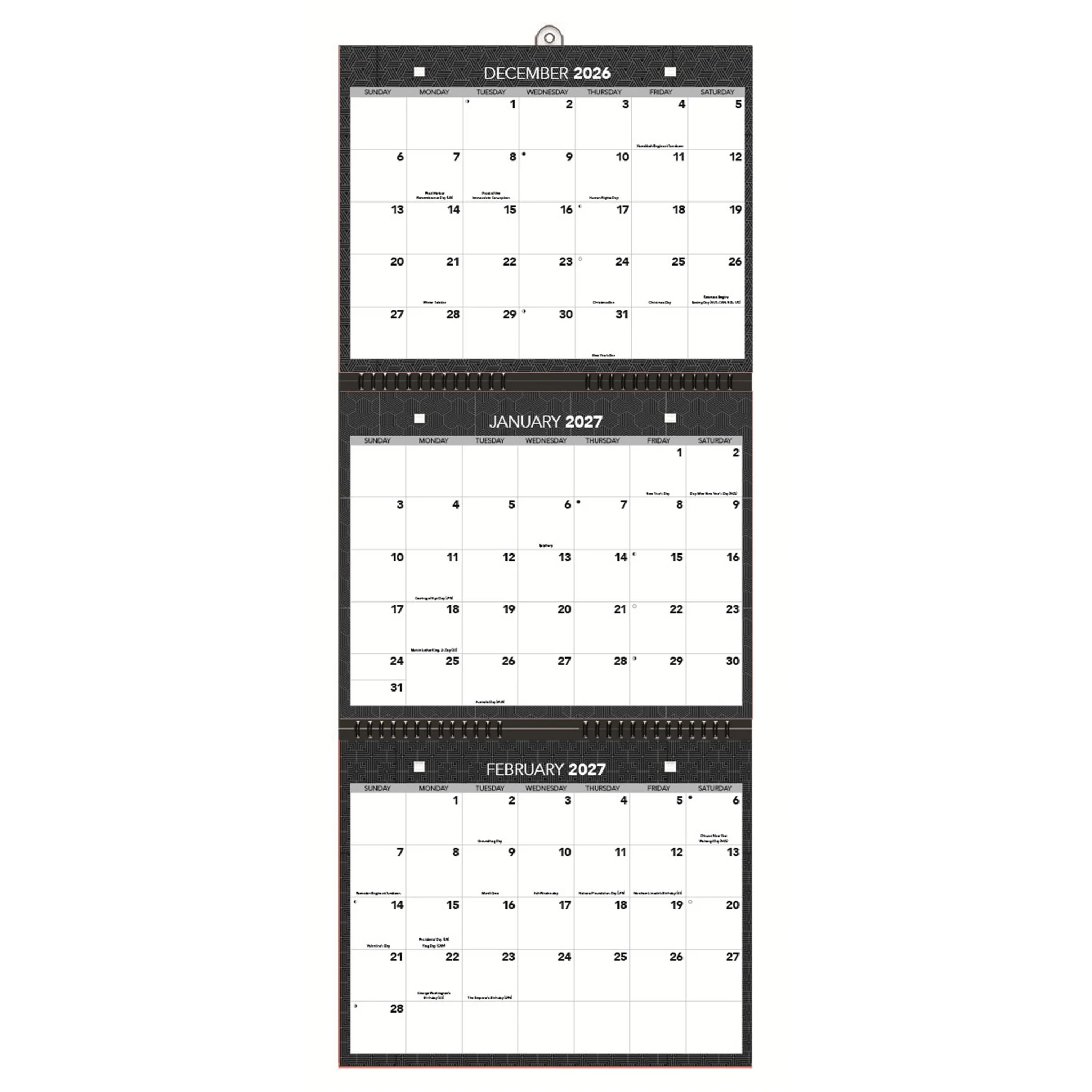 Office Tri-View 2026-2027 Wall Calendar - Image 4