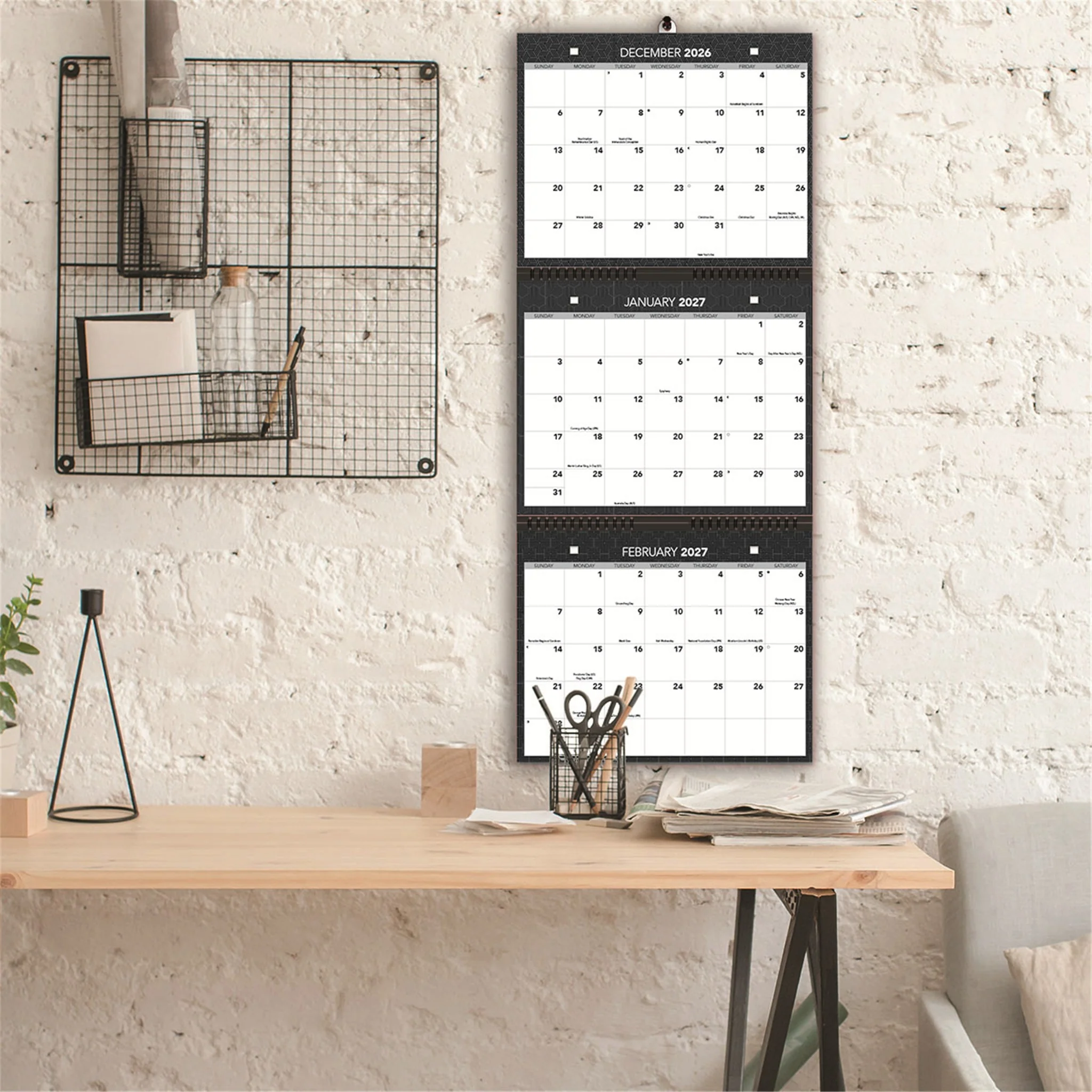 Office Tri-View 2026-2027 Wall Calendar - Image 7