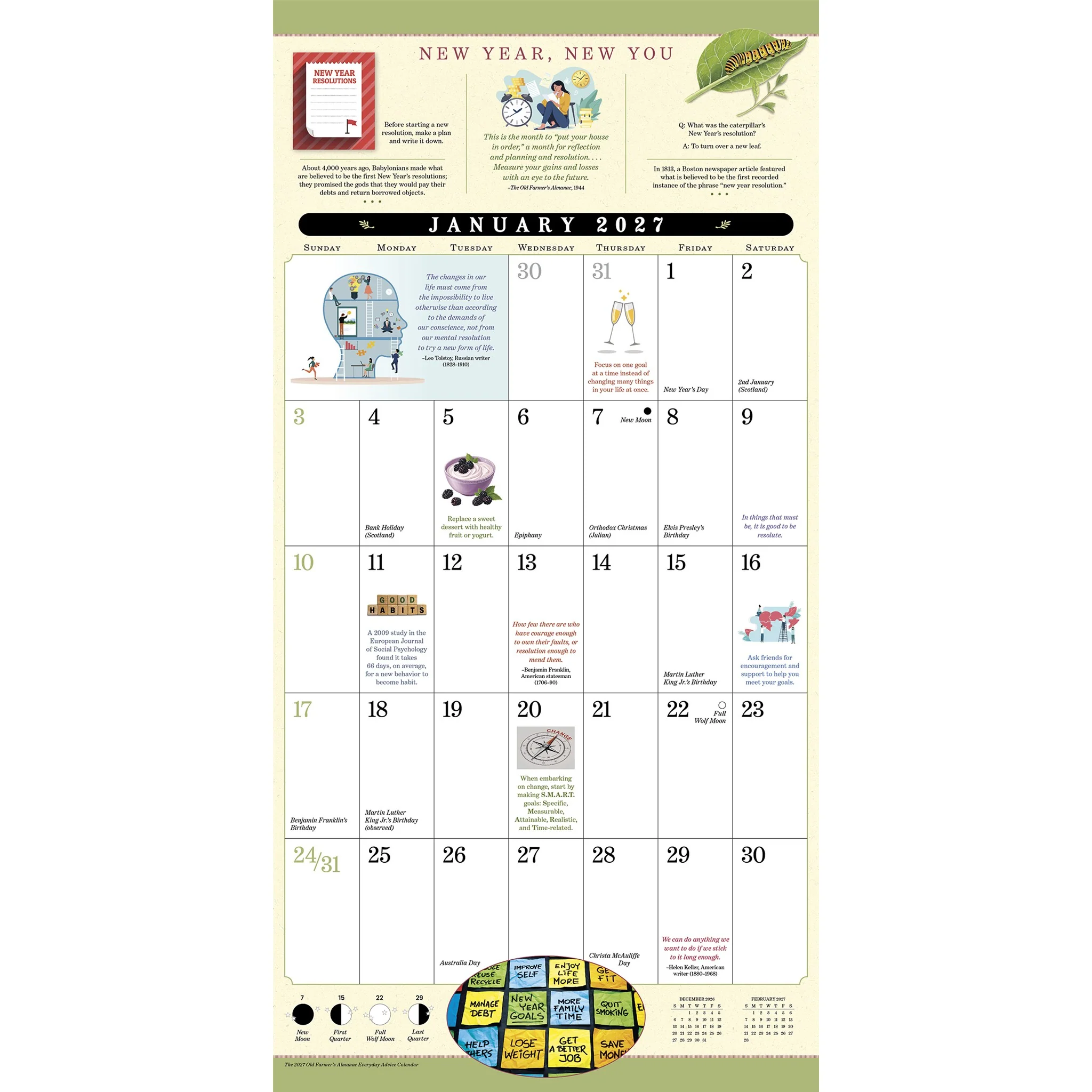 Old Farmer’s Almanac Everyday Advice 2027 Wall Calendar - Image 3