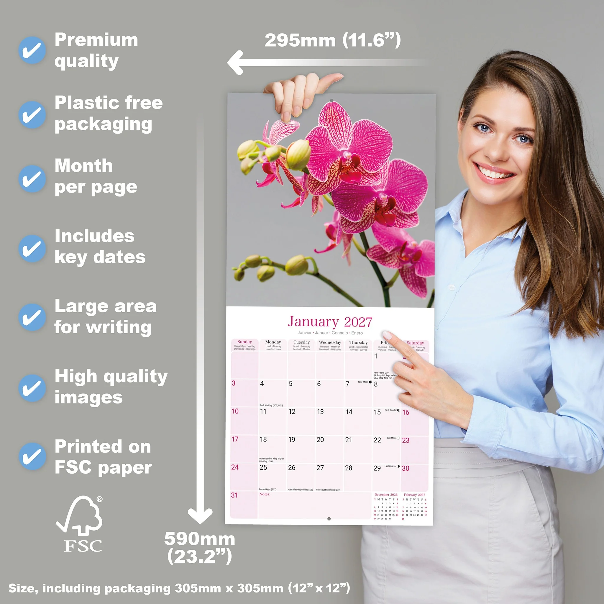 Orchids 2027 Wall Calendar - Image 6