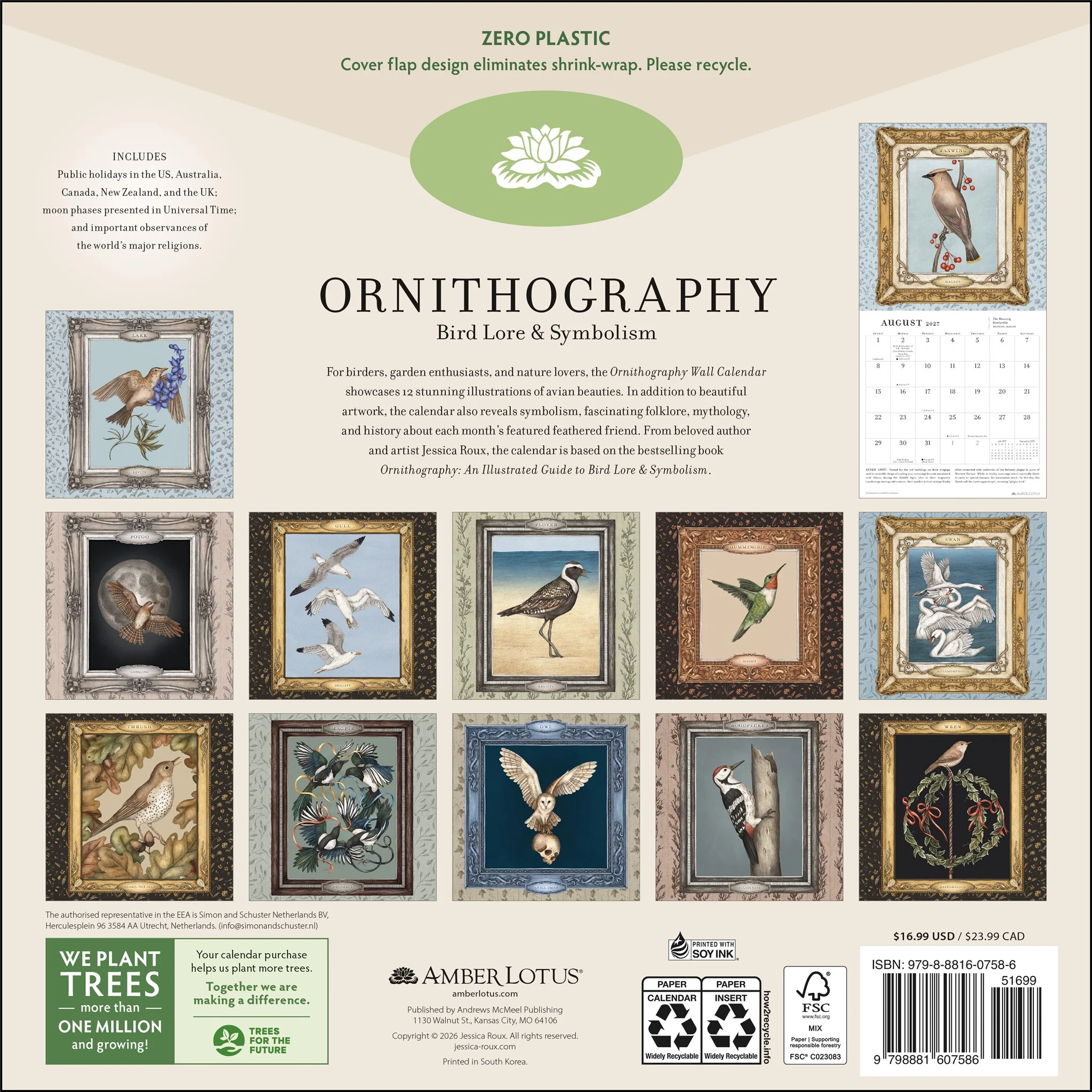 Ornithography 2027 Wall Calendar - Image 2