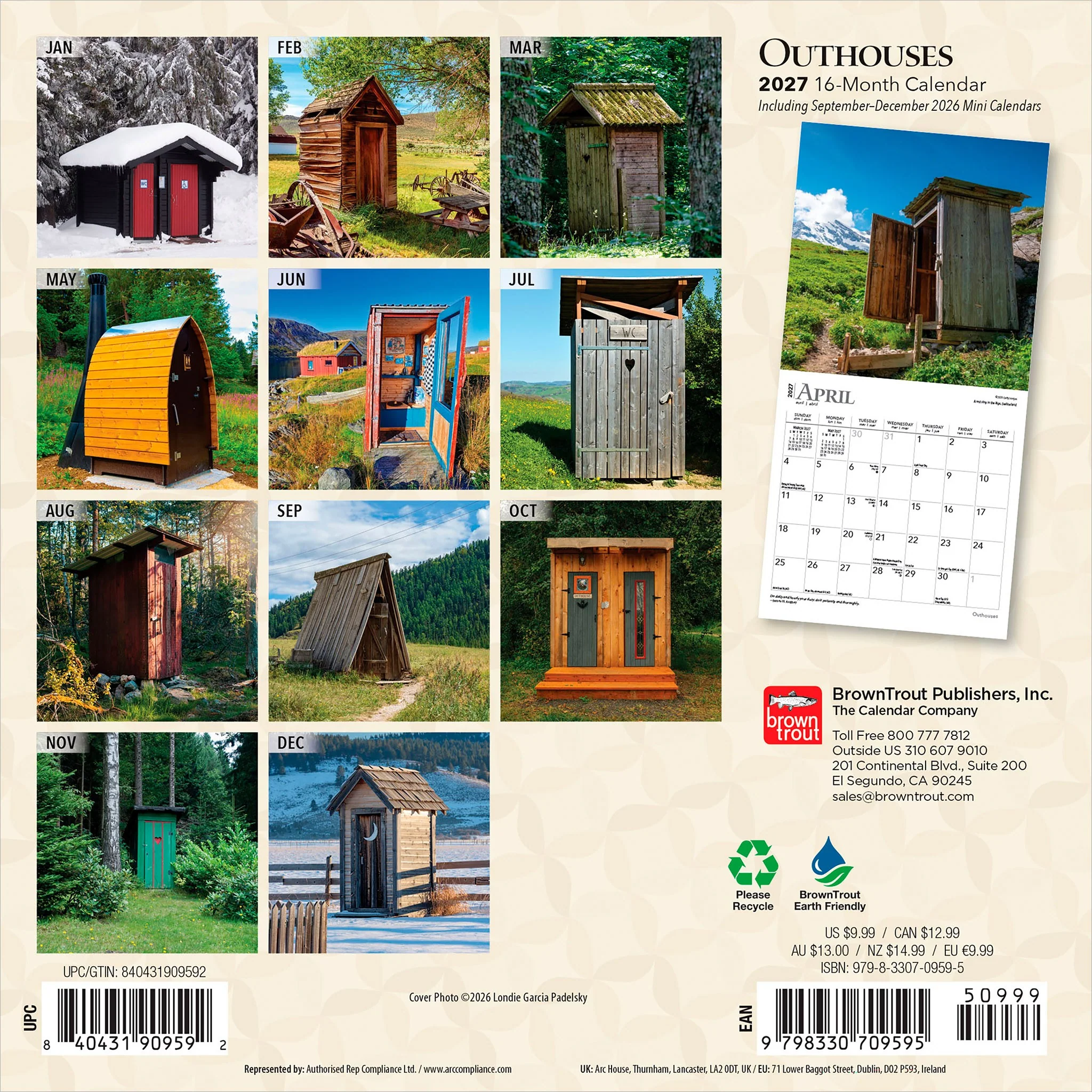 Outhouses 2027 Mini Calendar - Image 2