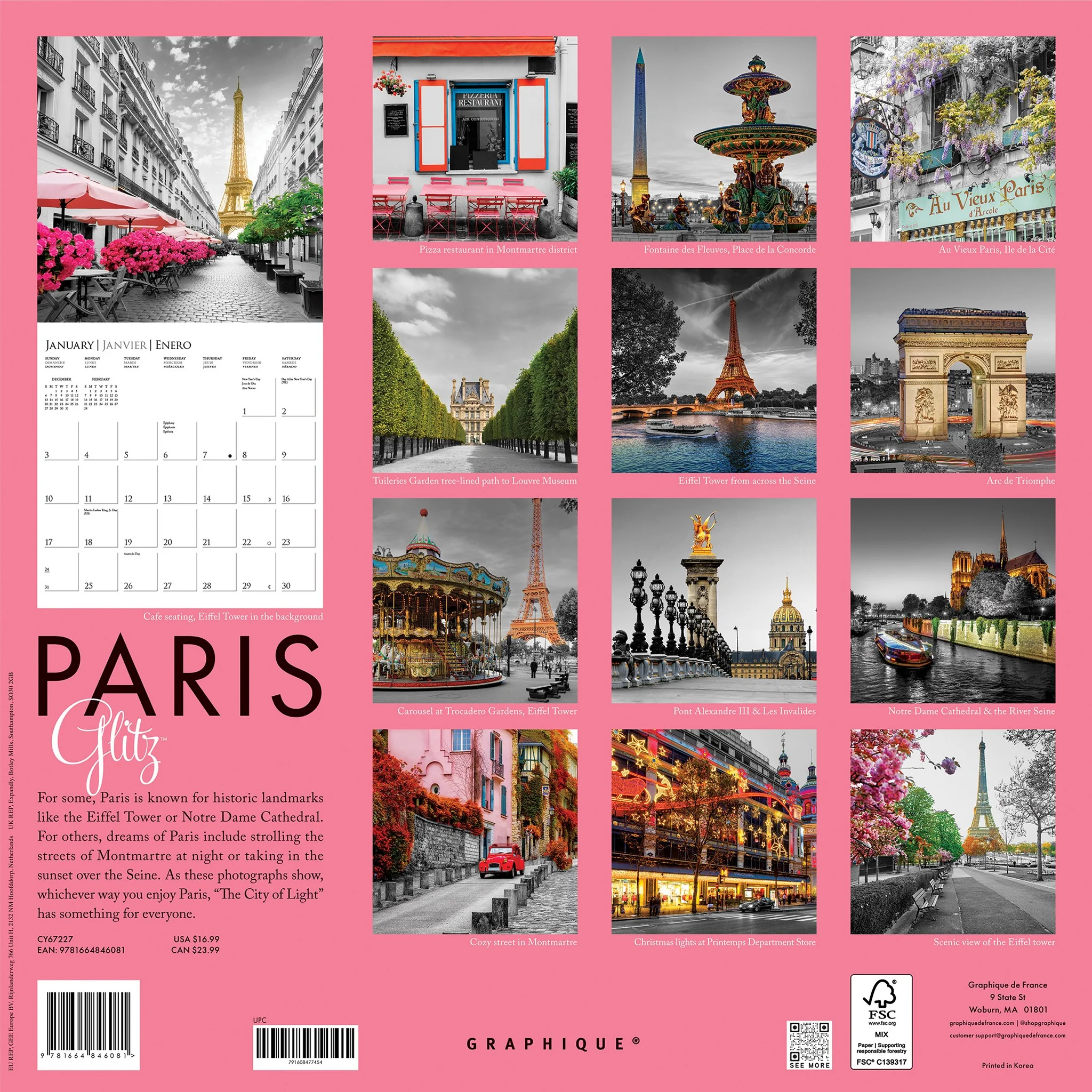 Paris Glitz 2027 Wall Calendar - Image 2