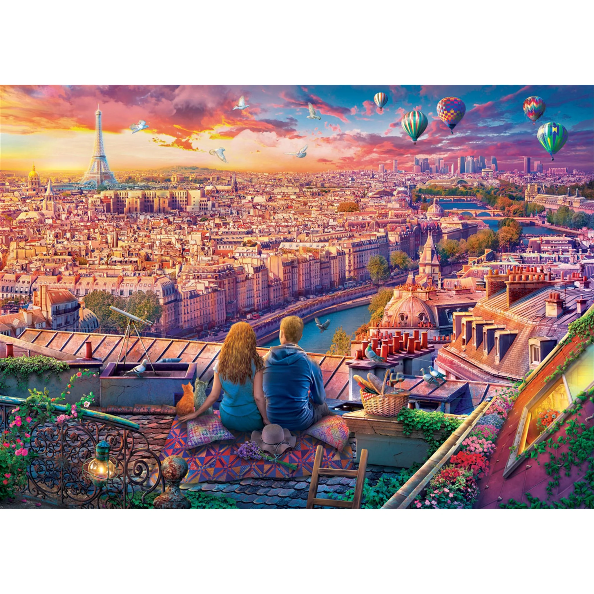 Paris Rooftop 1000 Piece Puzzle - Image 2