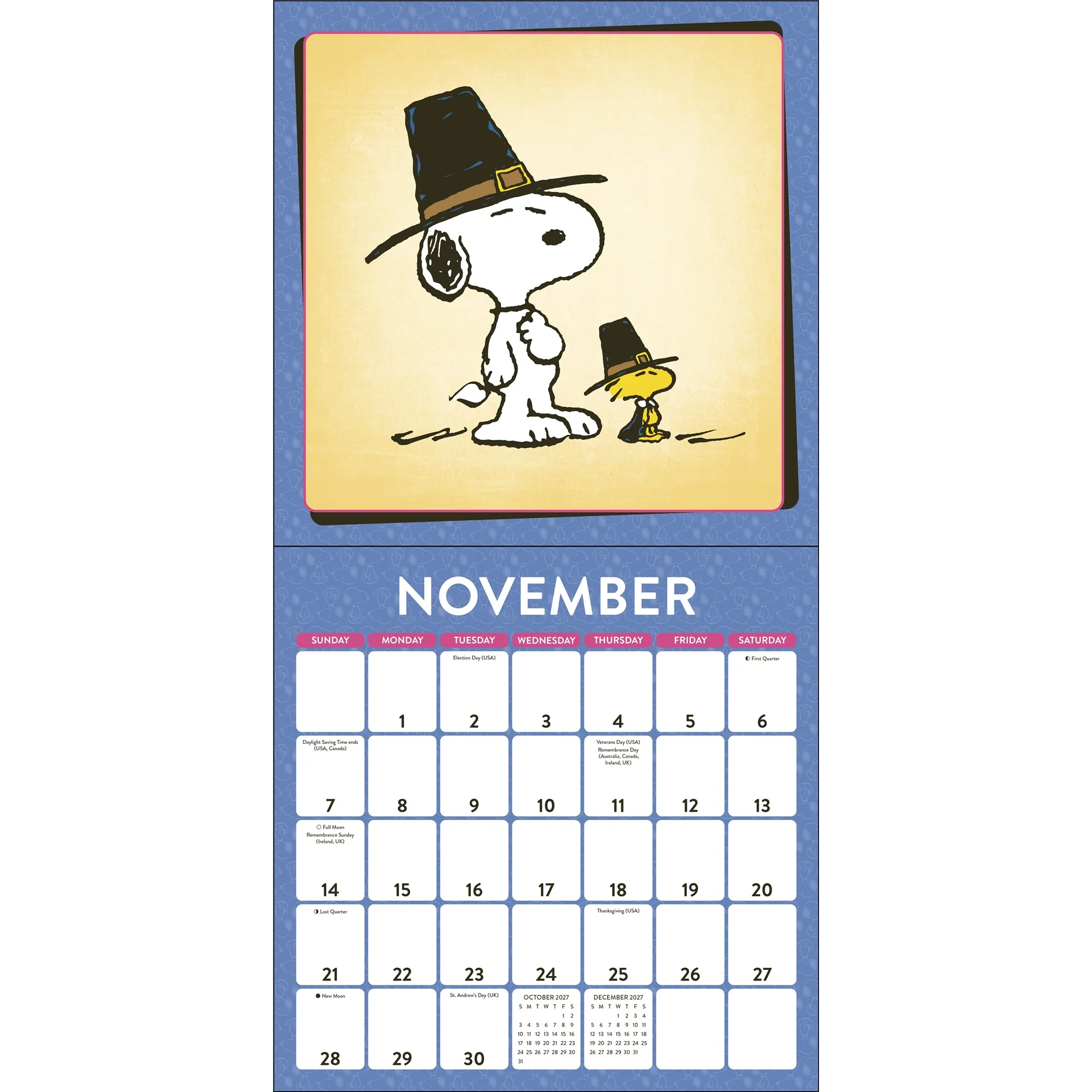 Peanuts®: Snoopy With Notecards 2027 Wall Calendar - Image 5