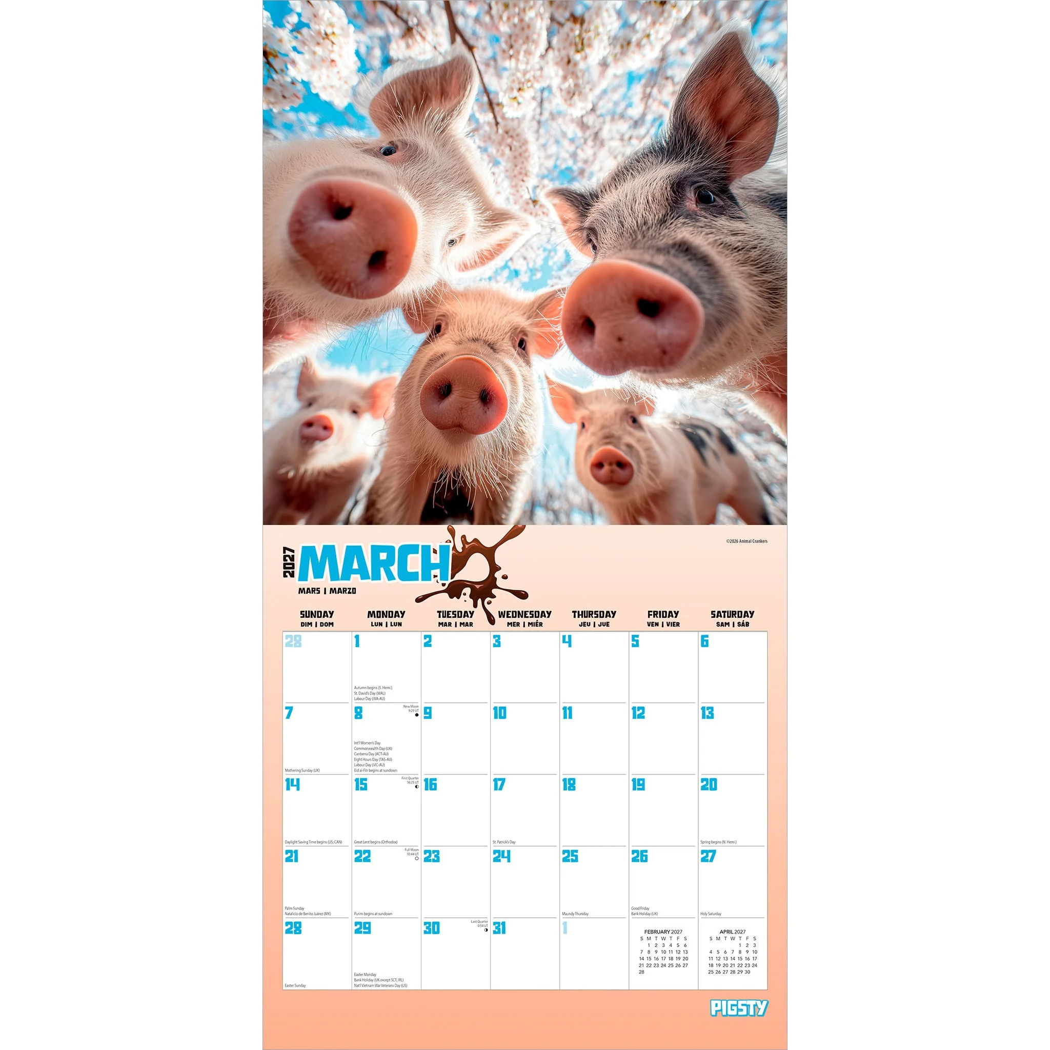 Pigsty 2027 Wall Calendar - Online Only - Image 3