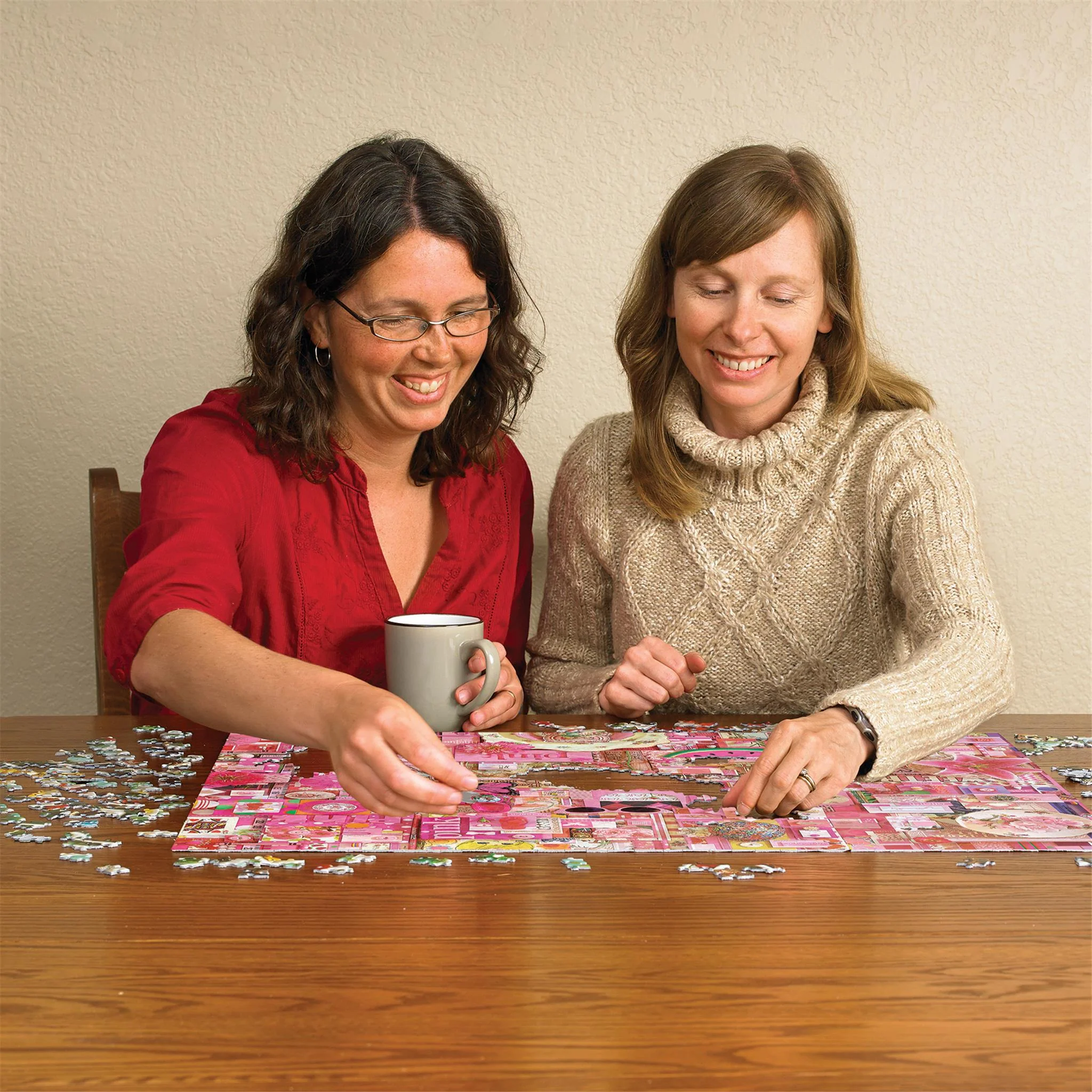 Pink 1000 Piece Puzzle Cobble Hill - Image 6