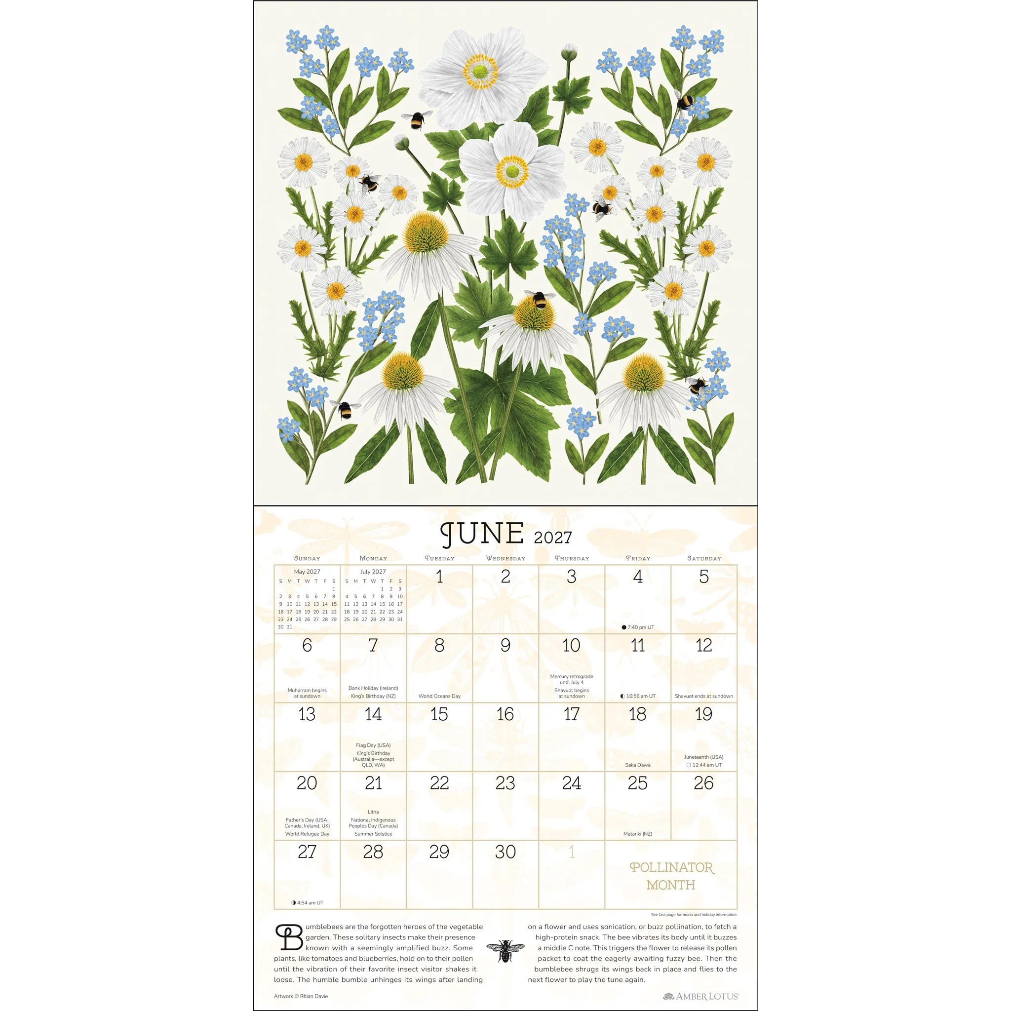 Praise for the Pollinators 2027 Wall Calendar - Online Only - Image 3