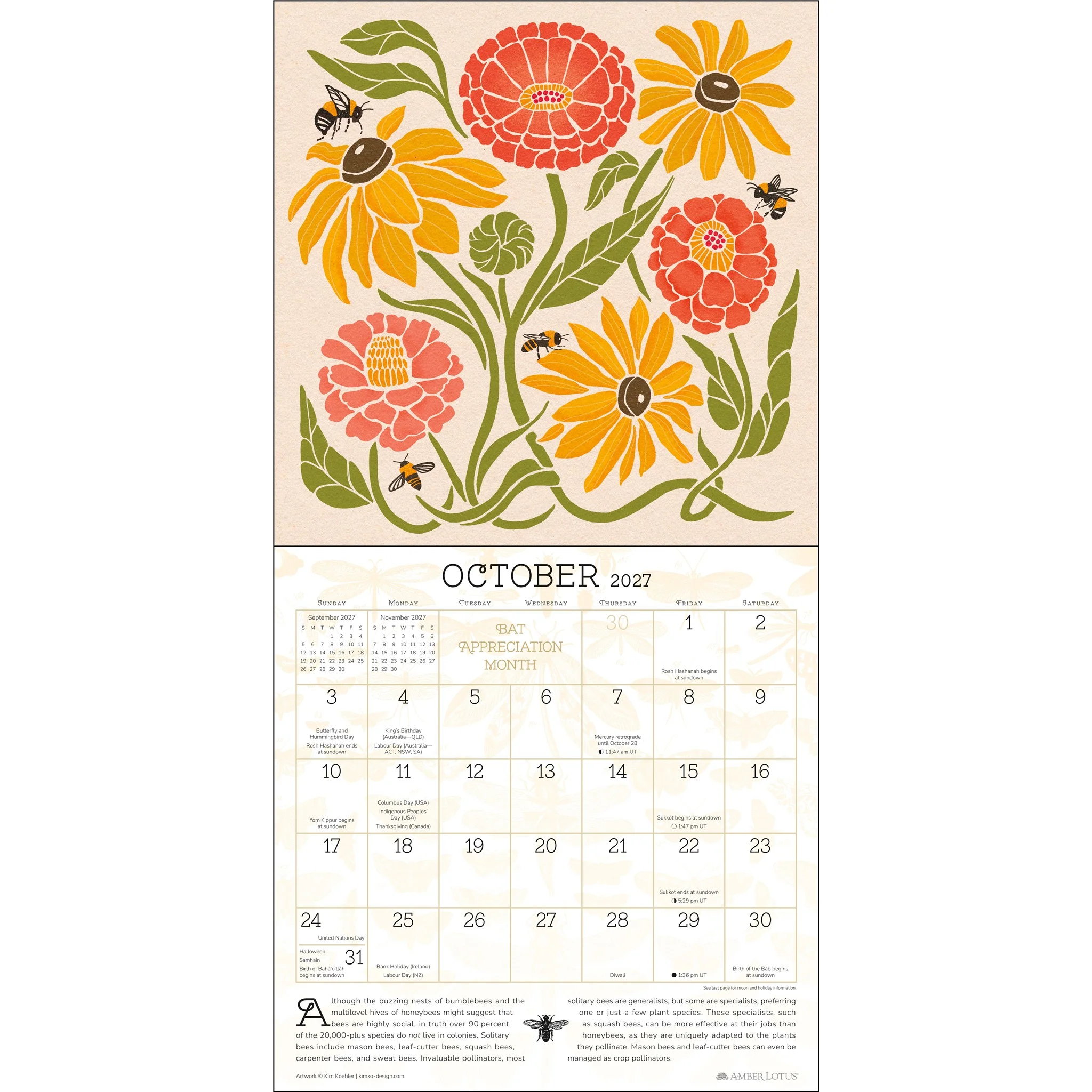Praise for the Pollinators 2027 Wall Calendar - Online Only - Image 4