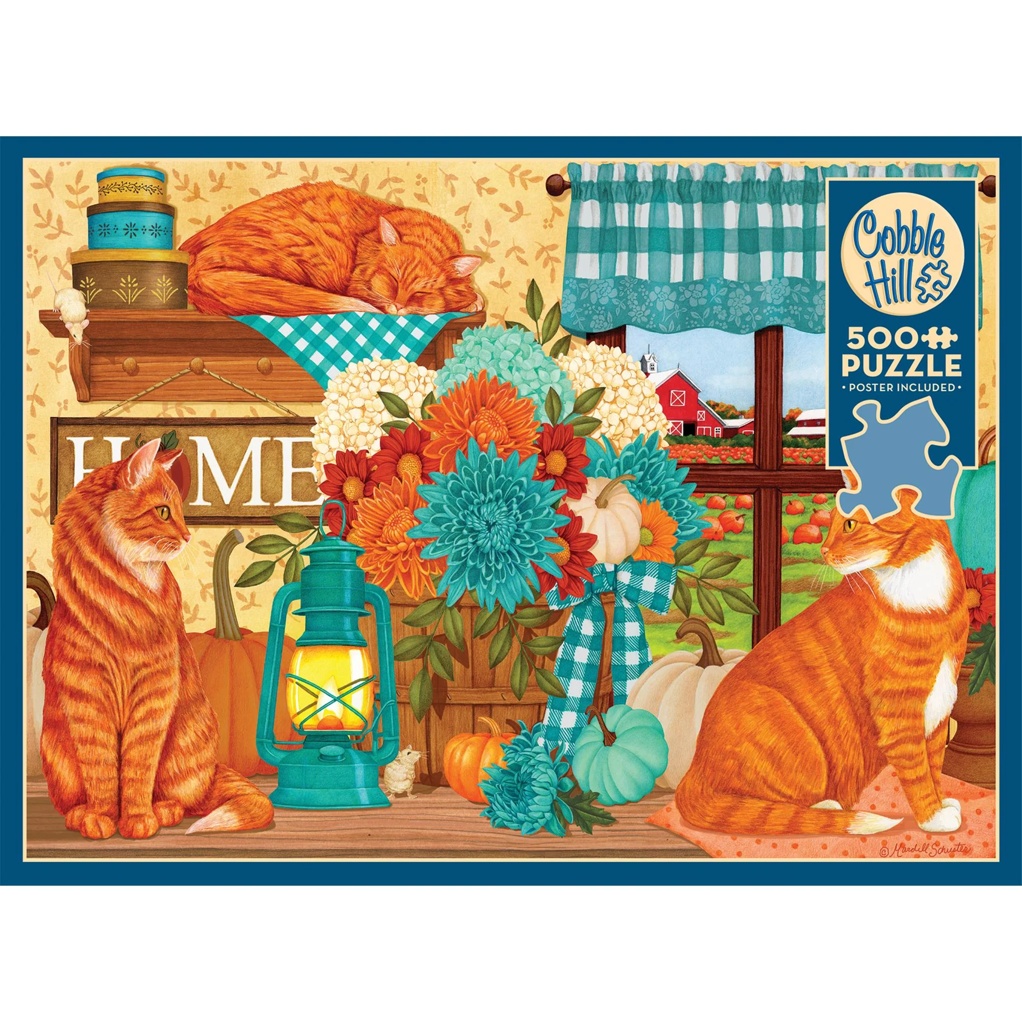 Pumpkin Patch Cats 500 Piece Puzzle Cobble Hill - Image 4