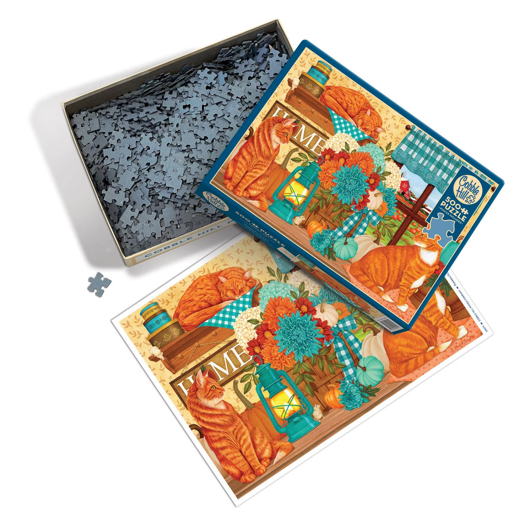 Pumpkin Patch Cats 500 Piece Puzzle Cobble Hill - Image 5