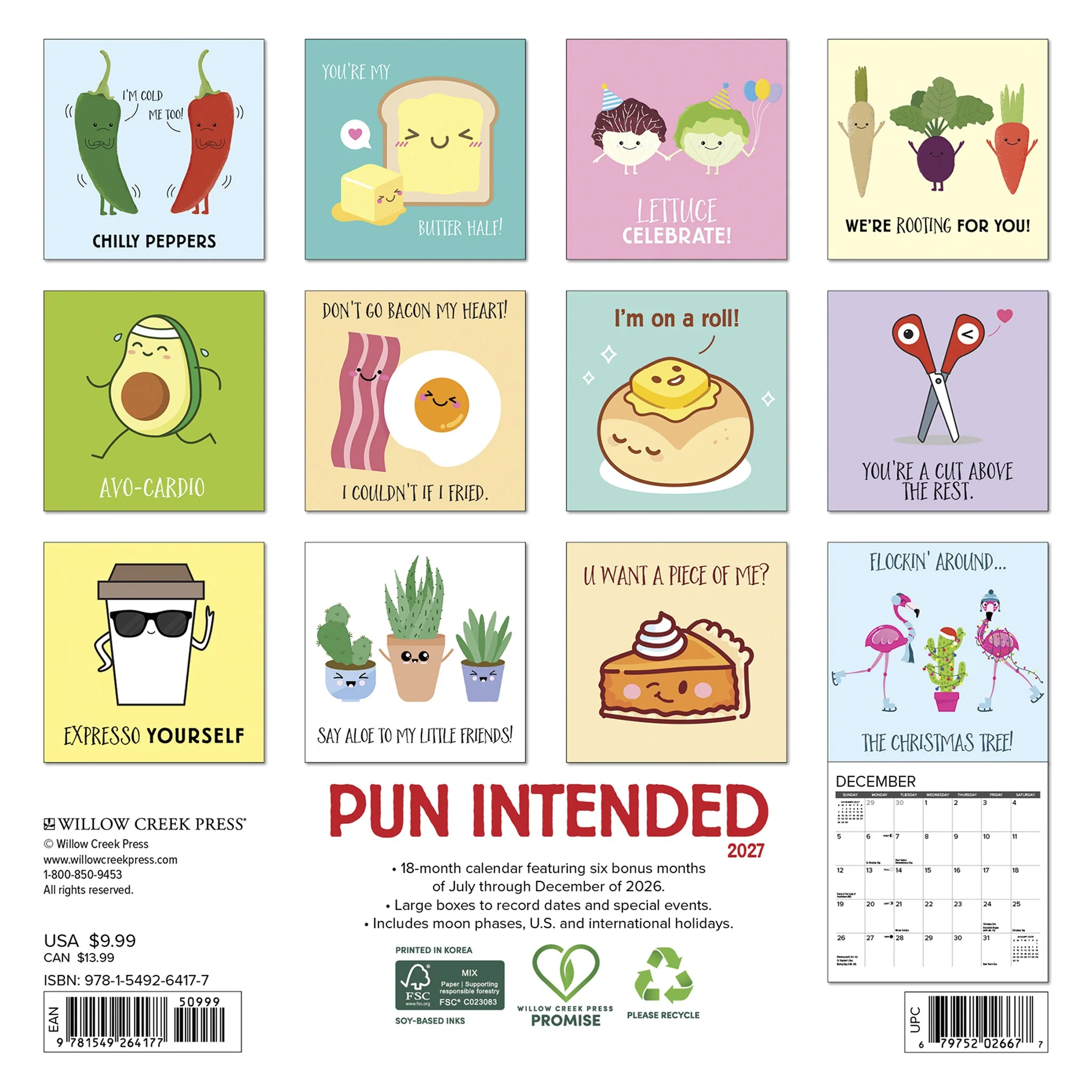 Pun Intended 2027 Mini Calendar - Image 2