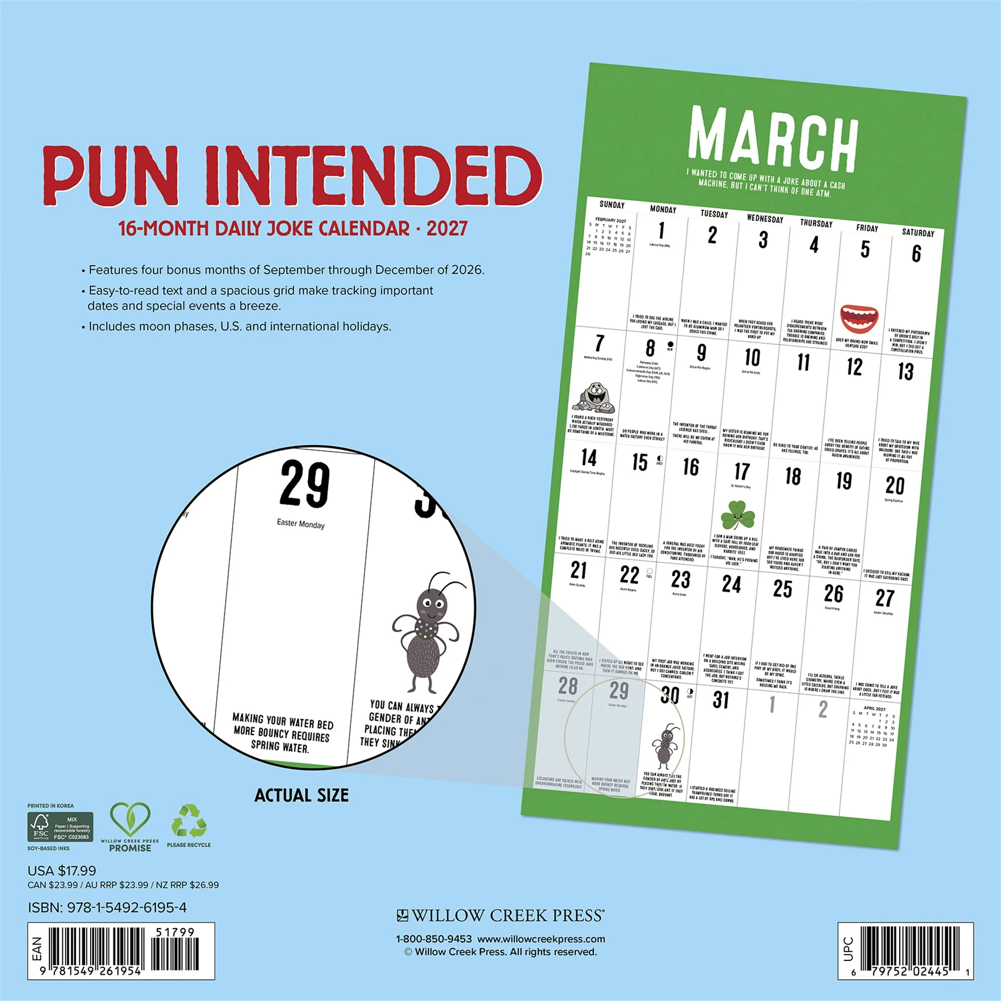 Pun Intended 2027 Wall Calendar - Image 2