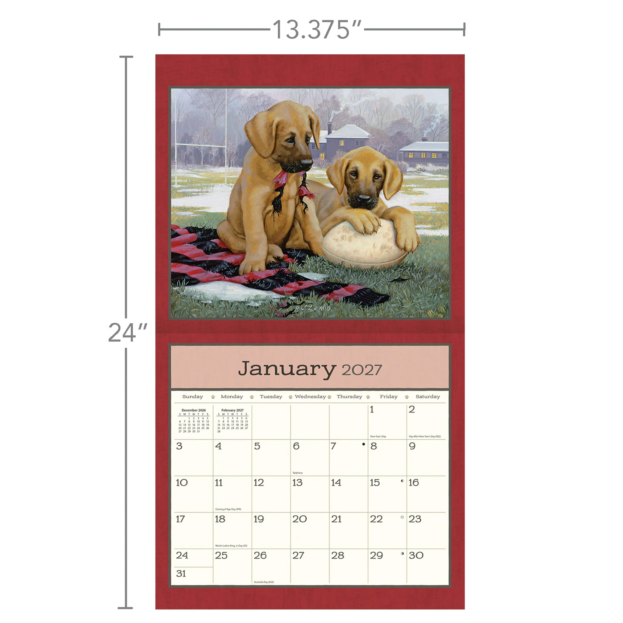 Puppy 2027 Wall Calendar - Online Only - Image 4