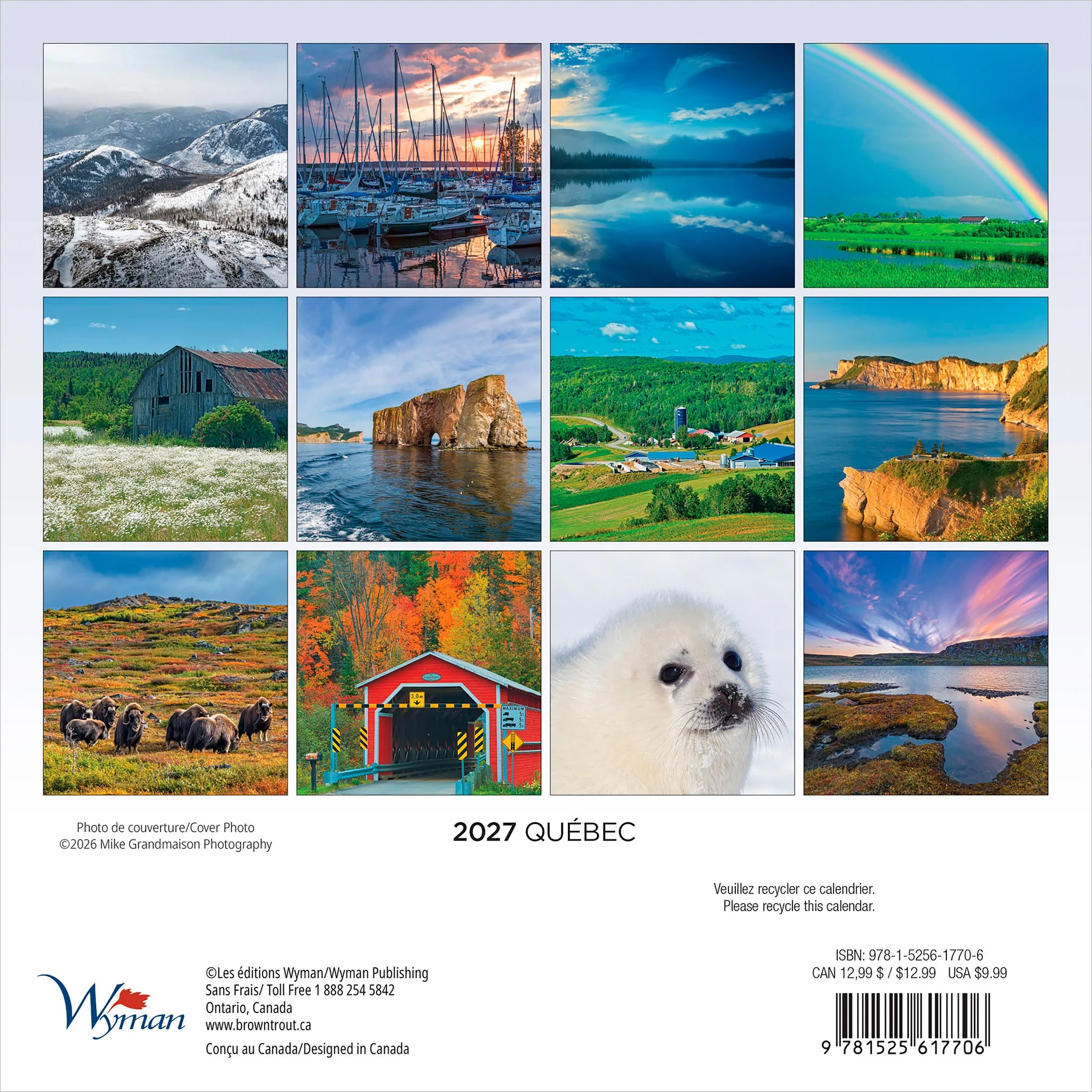 Québec 2027 Mini Calendar - Image 2