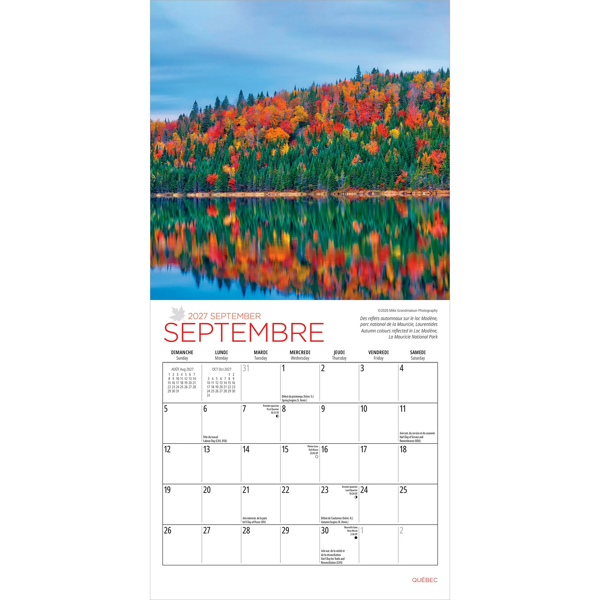 Québec 2027 Mini Calendar - Image 4