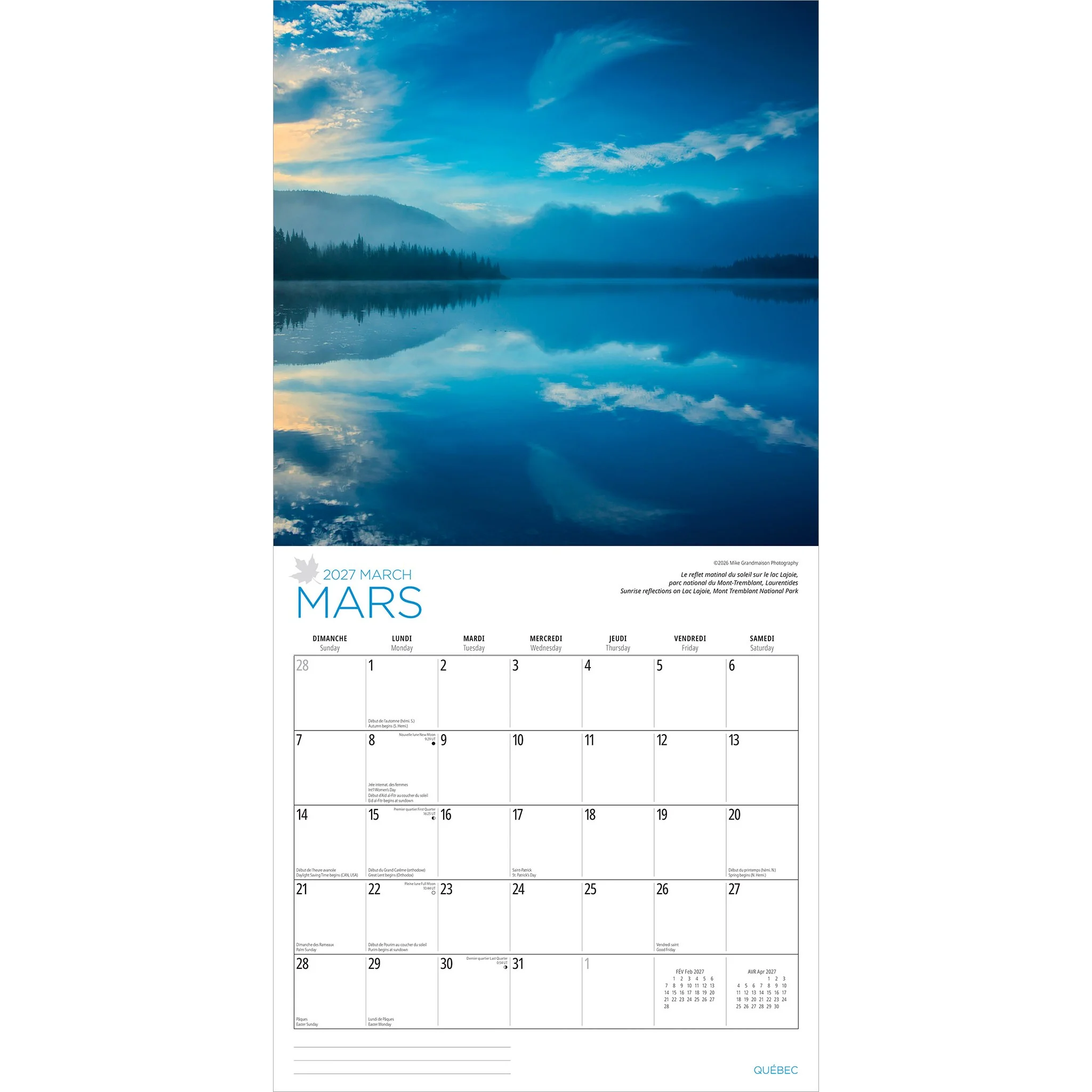 Québec 2027 Wall Calendar - Image 3