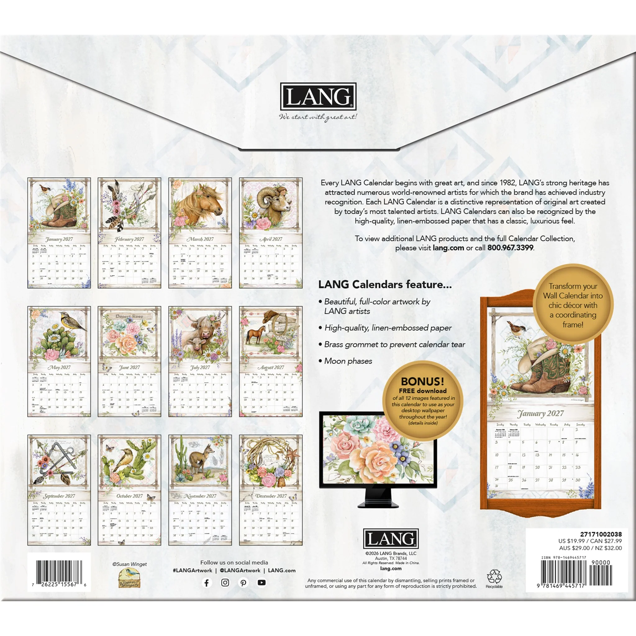 Rosewood Ranch Special Edition with Print 2027 Wall Calendar - Image 2