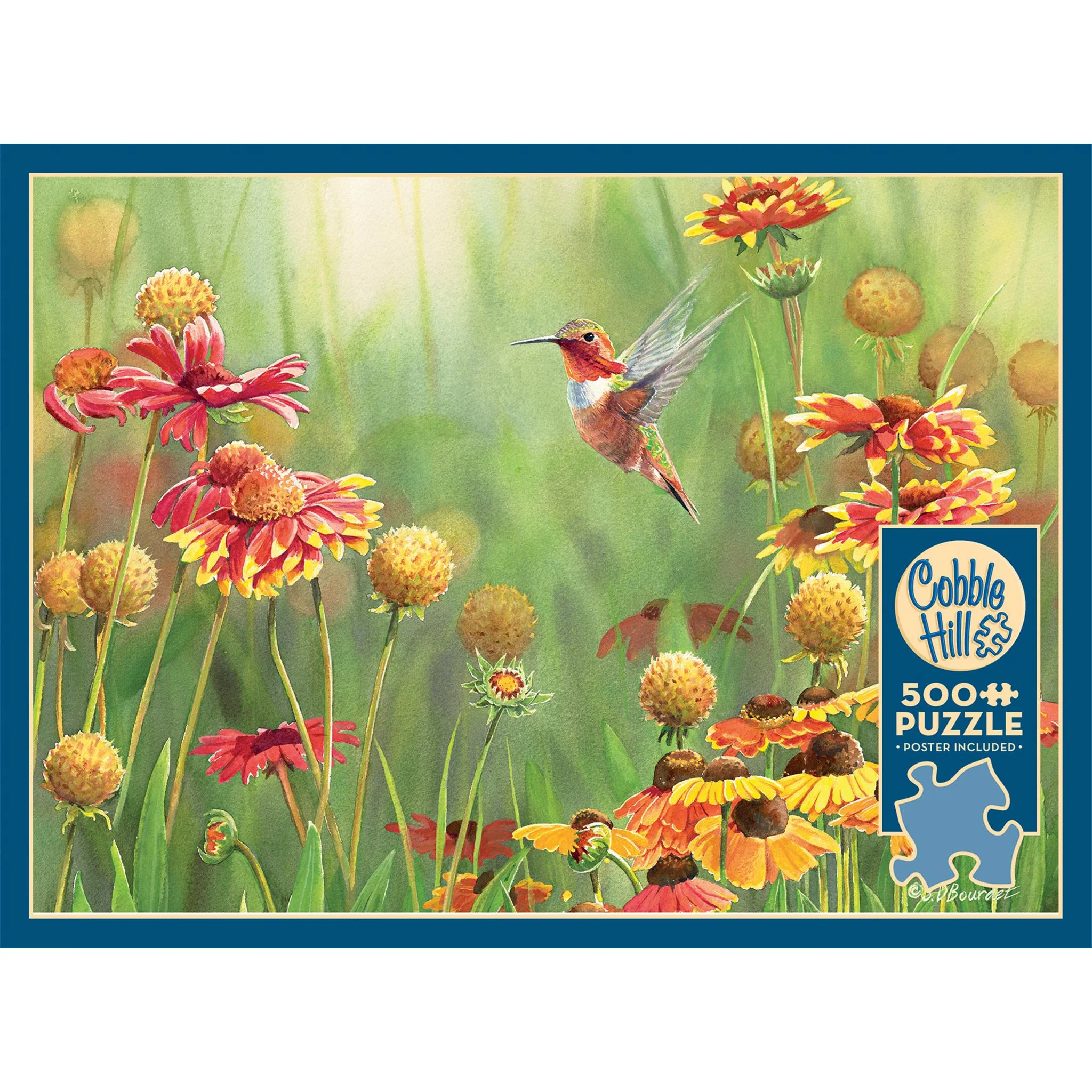 Rufous Hummingbird 500 Piece Puzzle Cobble Hill - Image 4