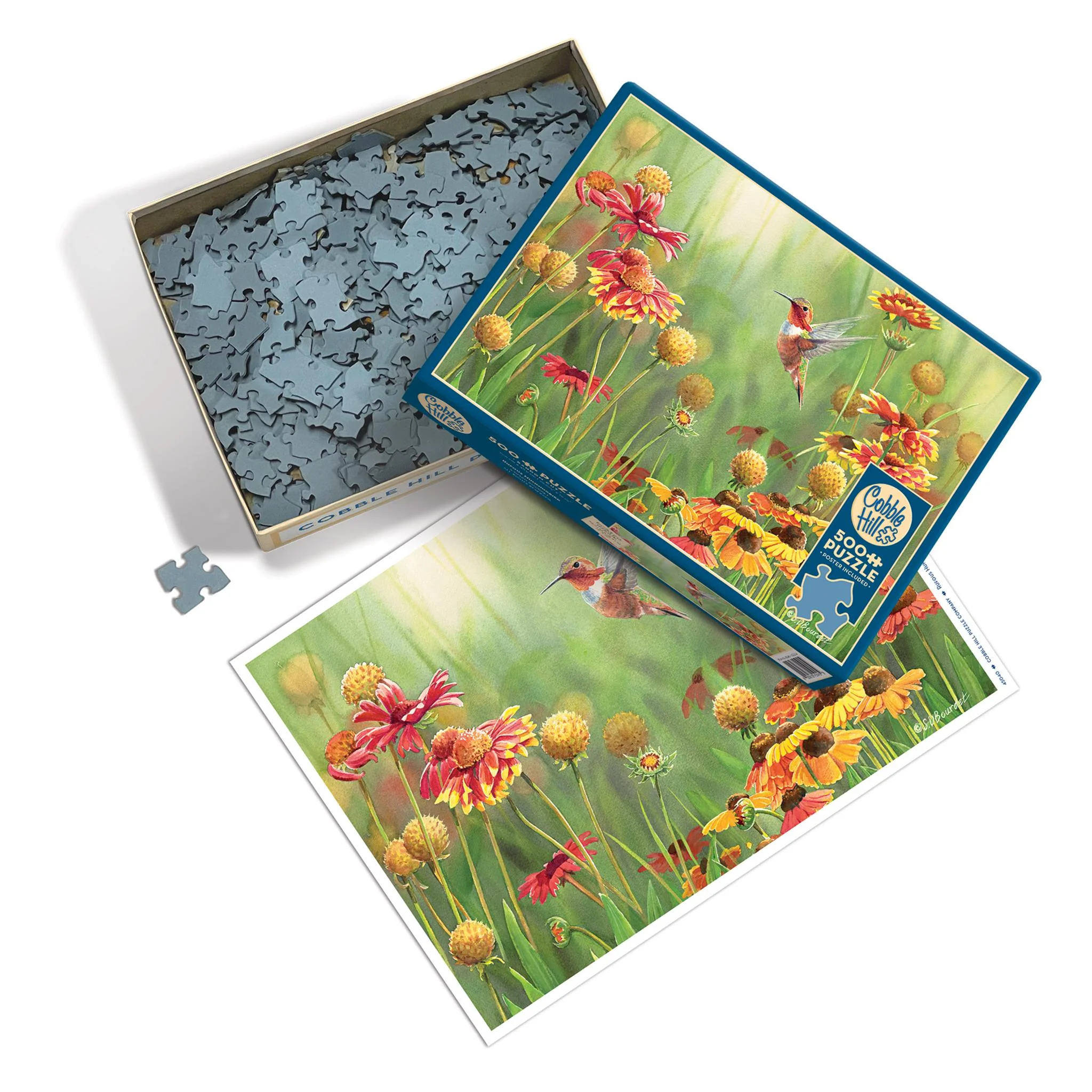 Rufous Hummingbird 500 Piece Puzzle Cobble Hill - Image 5