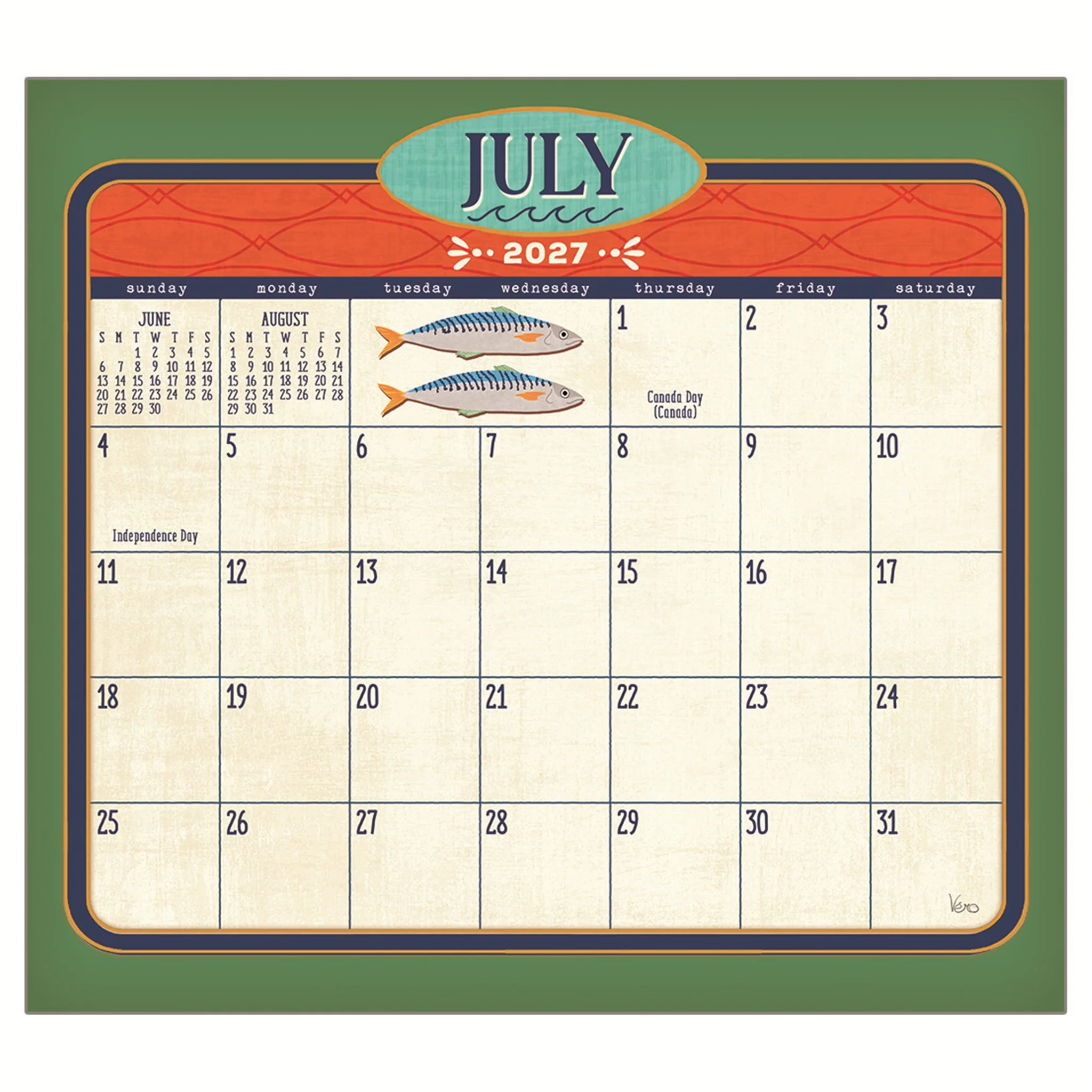 Sardines 2027 Mini Magnetic Calendar - Image 3