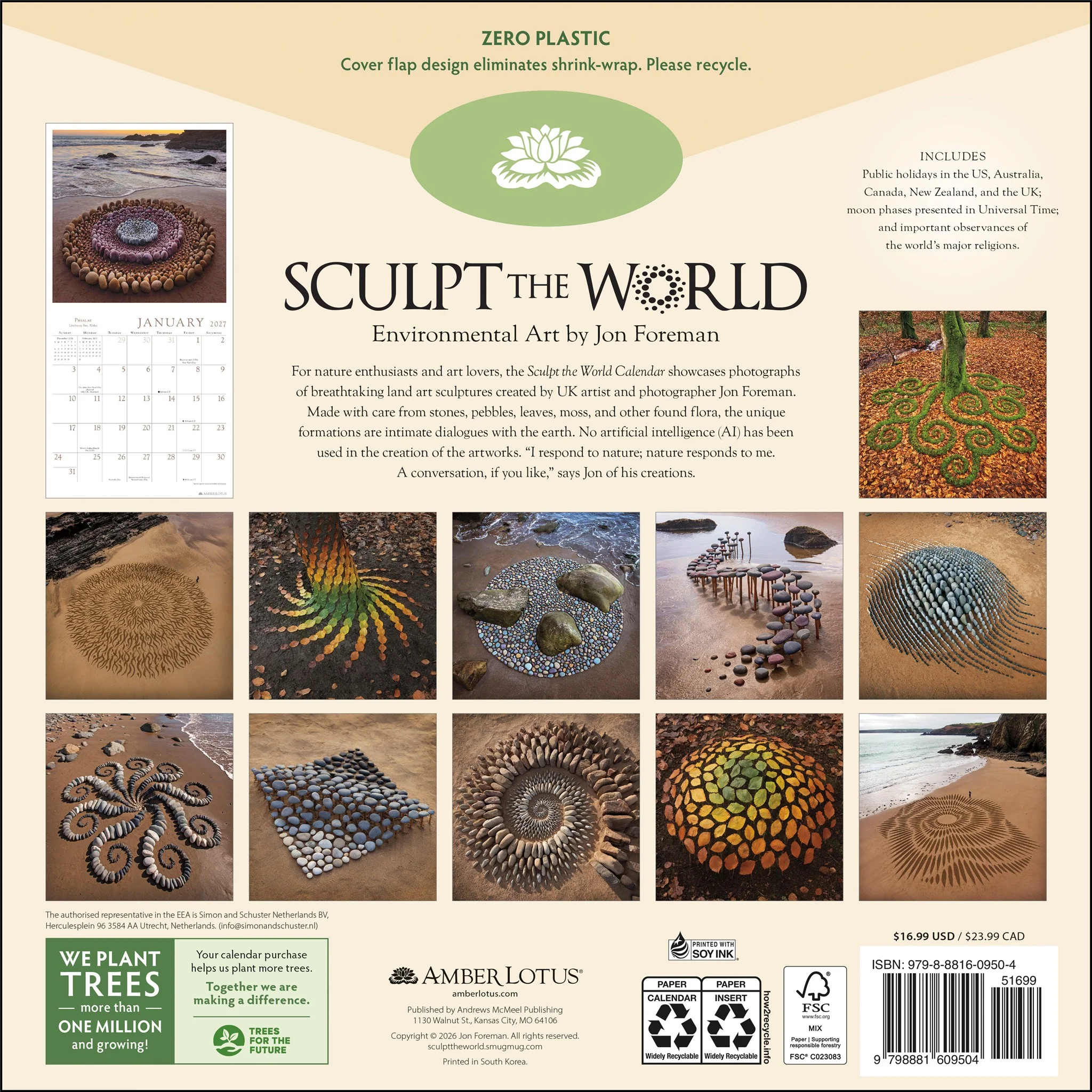 Sculpt the World 2027 Wall Calendar - Image 2