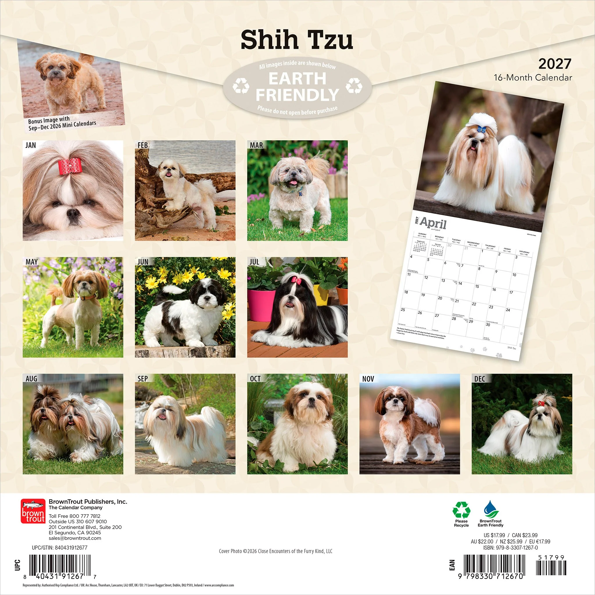 Shih Tzu 2027 Wall Calendar - Image 2