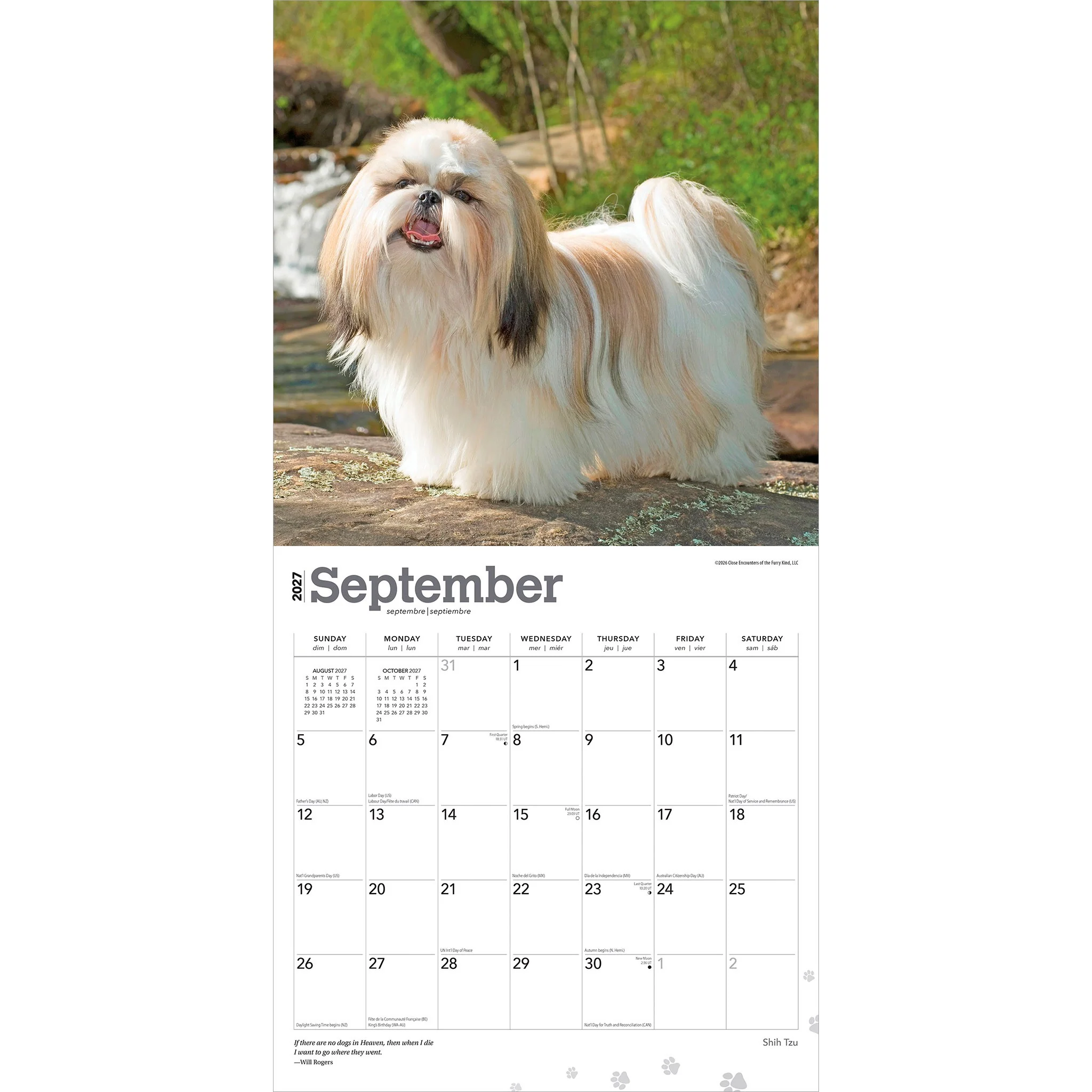 Shih Tzu 2027 Wall Calendar - Image 4