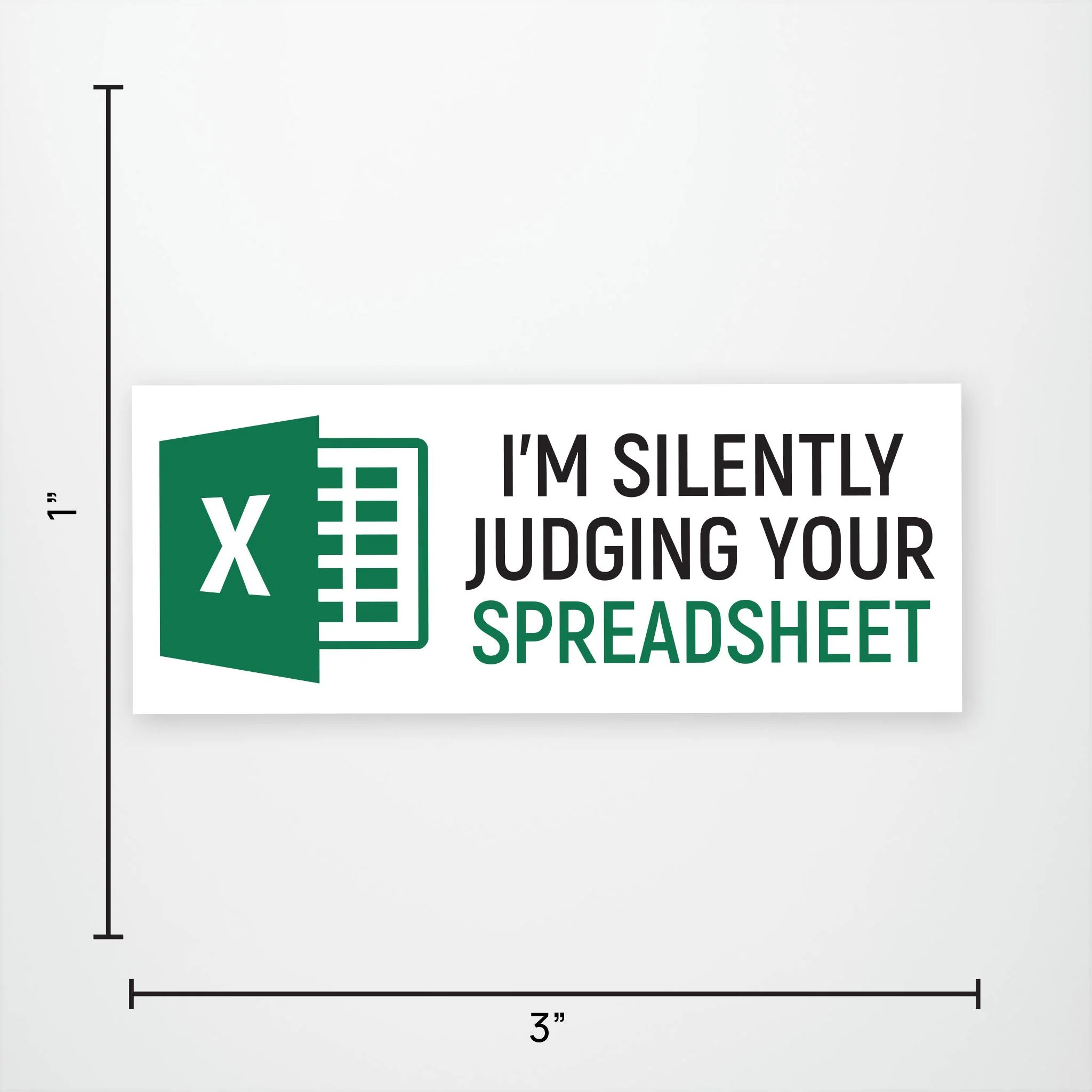 Silently Judging Your Spreadsheet Exclusive Vinyl Sticker - Image 2