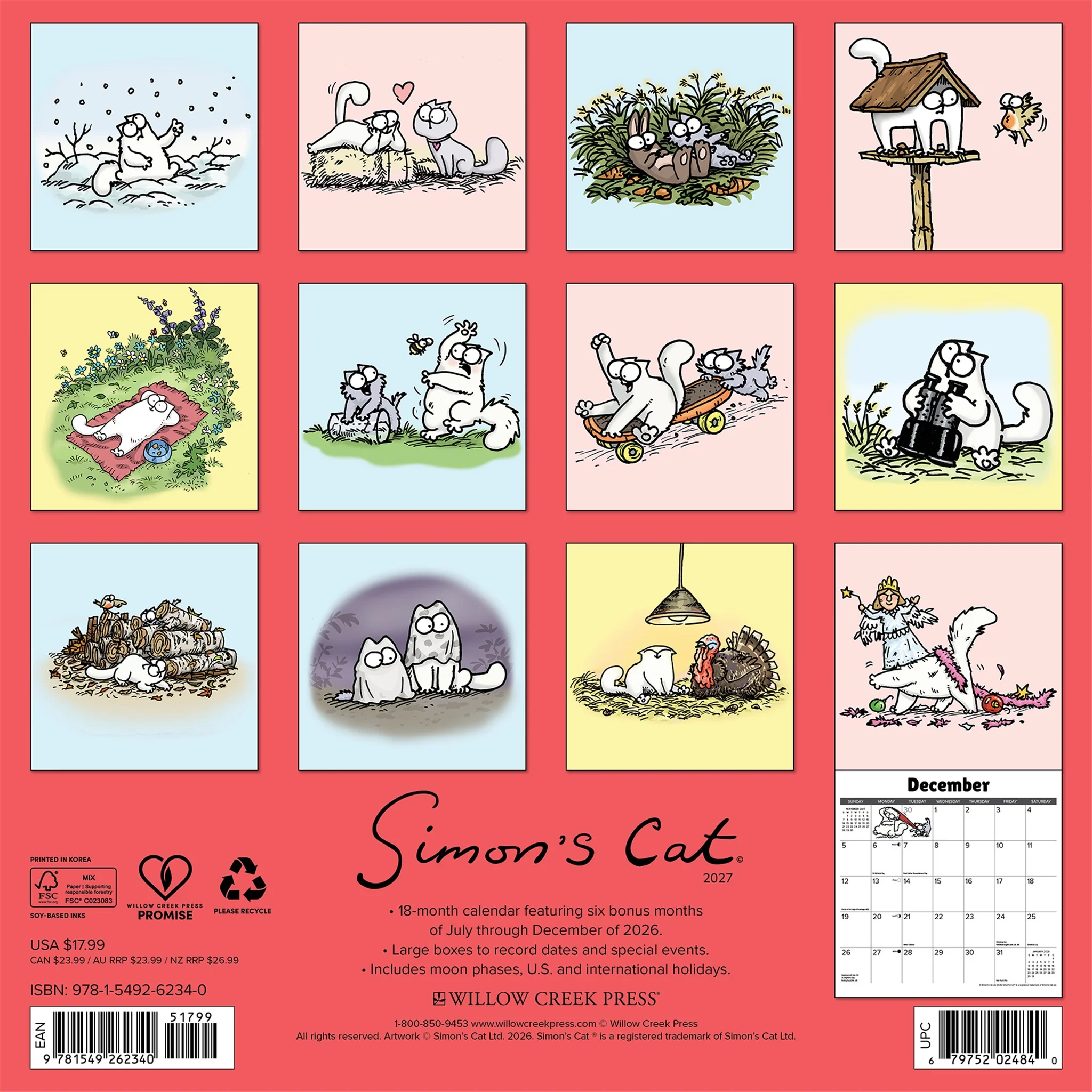 Simon's Cat 2027 Wall Calendar - Online Only - Image 2