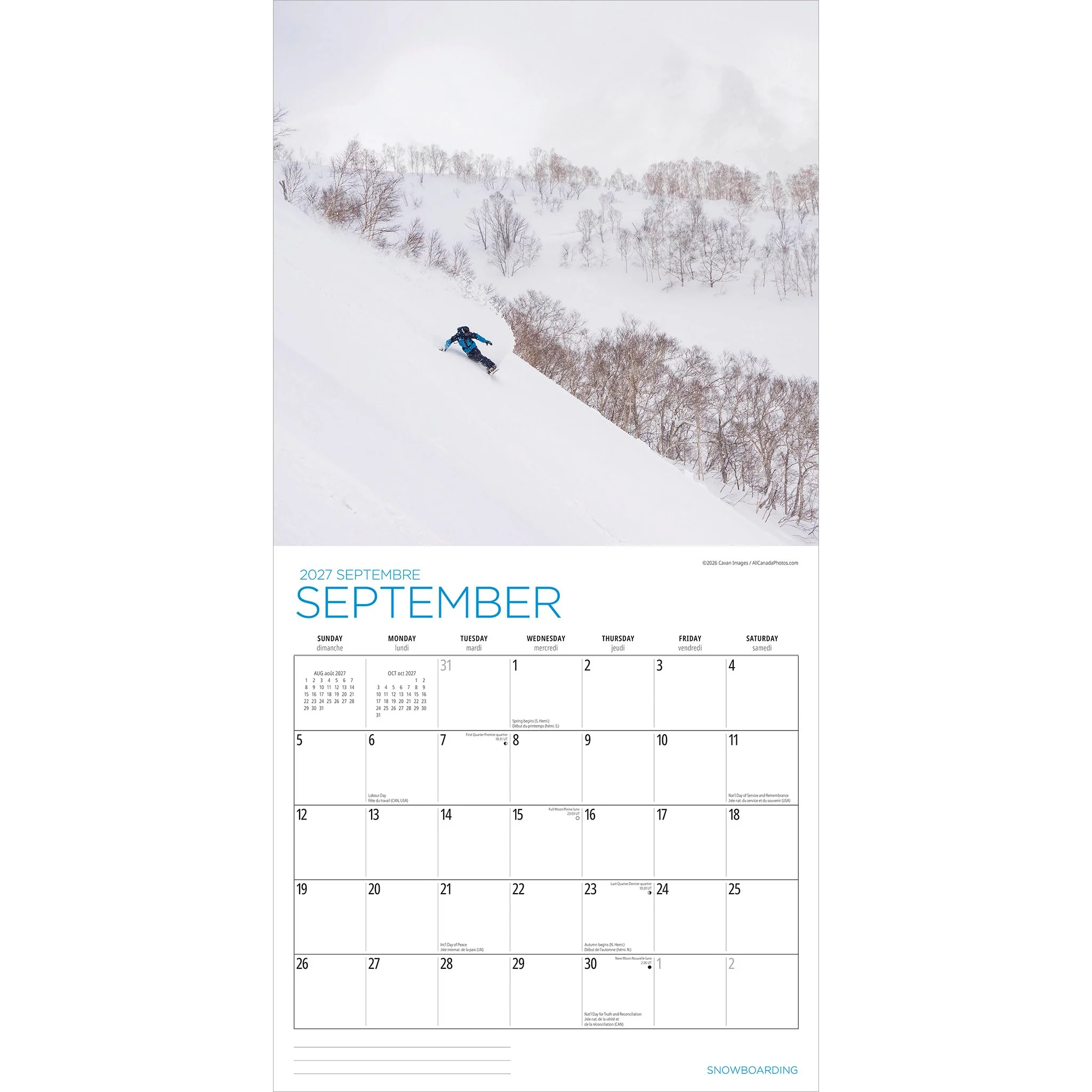 Snowboarding 2027 Wall Calendar - Image 4