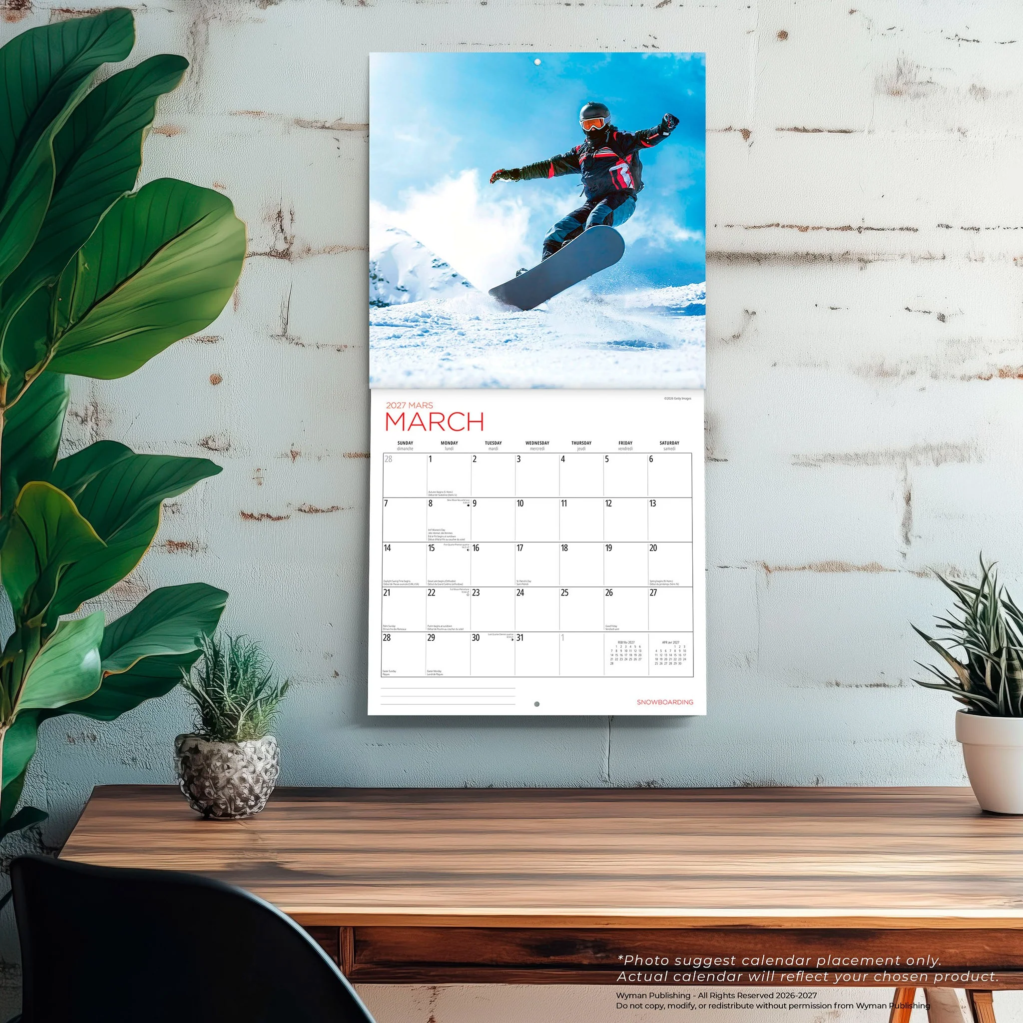 Snowboarding 2027 Wall Calendar - Image 5