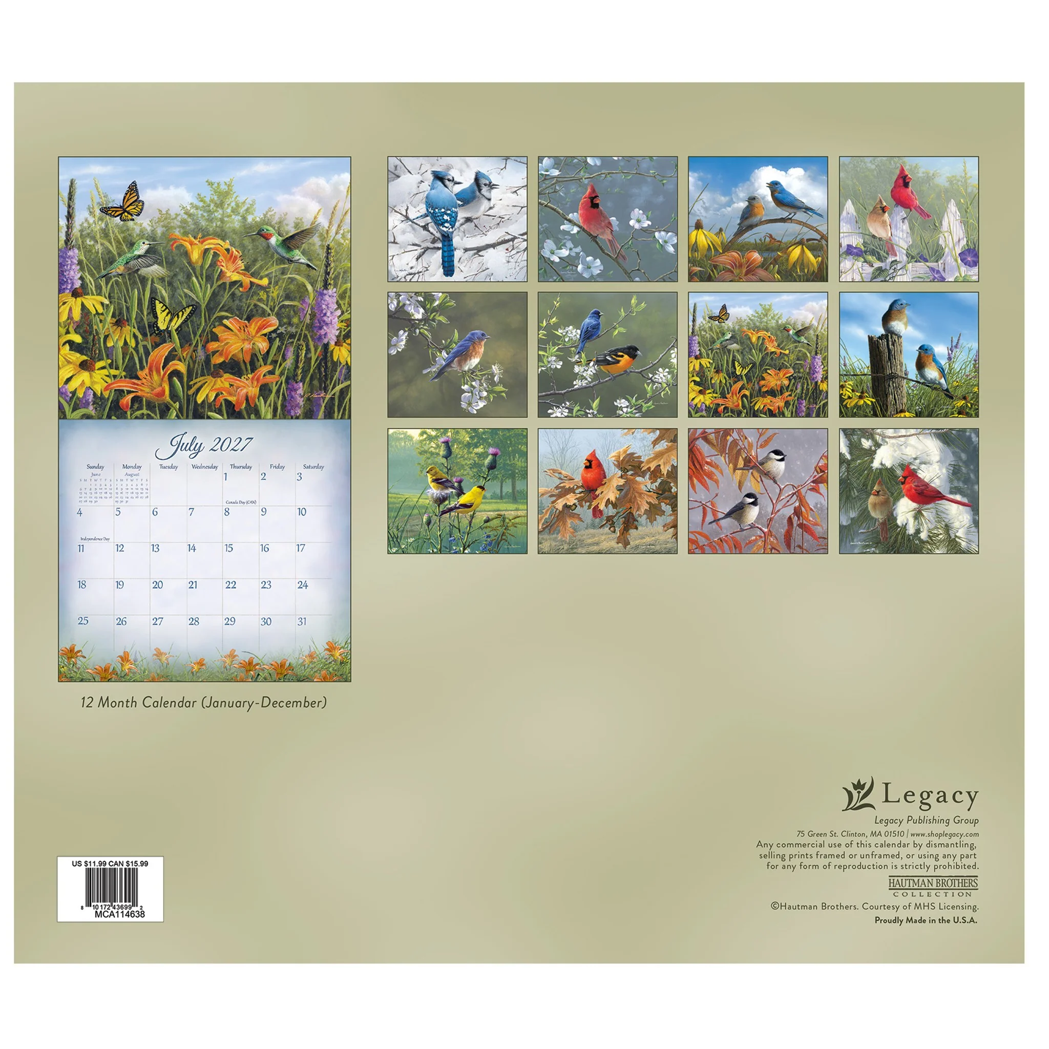 Songbirds 2027 Mini Calendar - Image 2