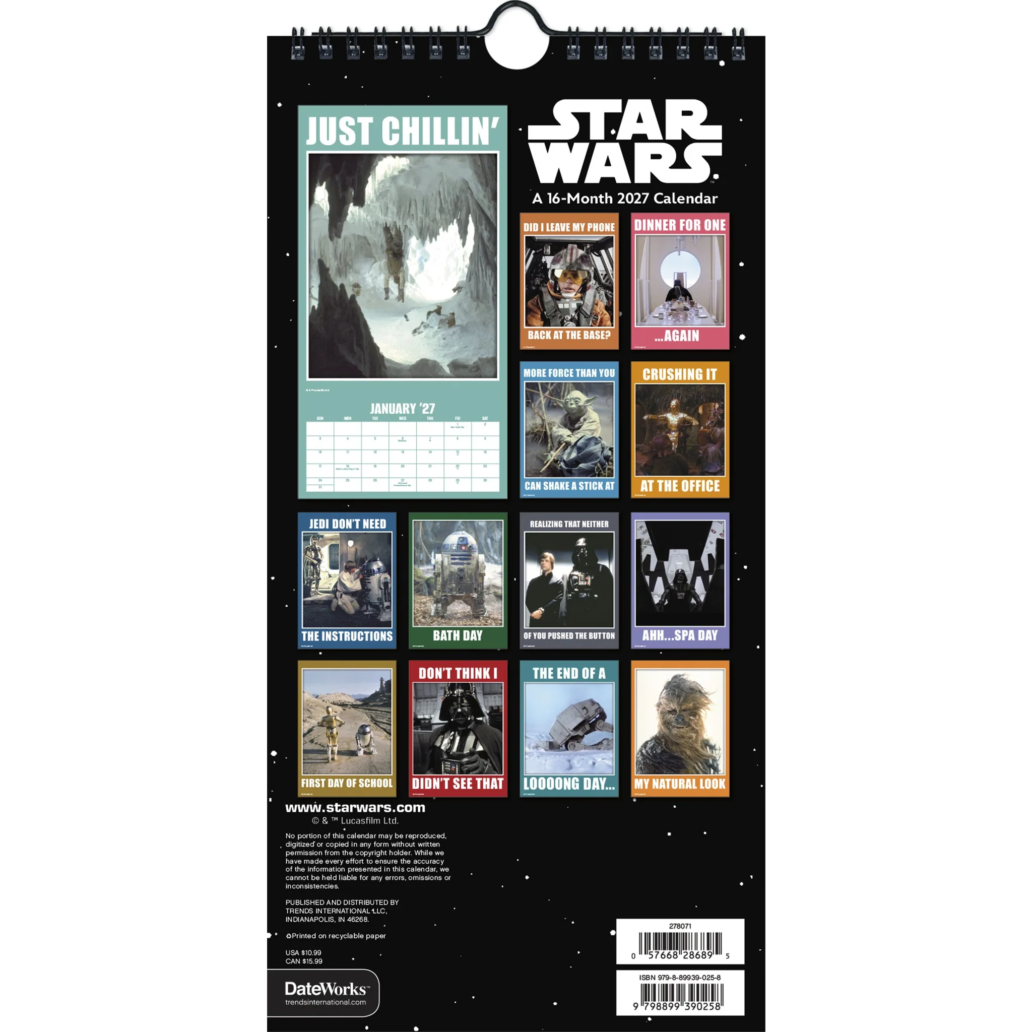 Star Wars 2027 Slim Calendar - Image 2