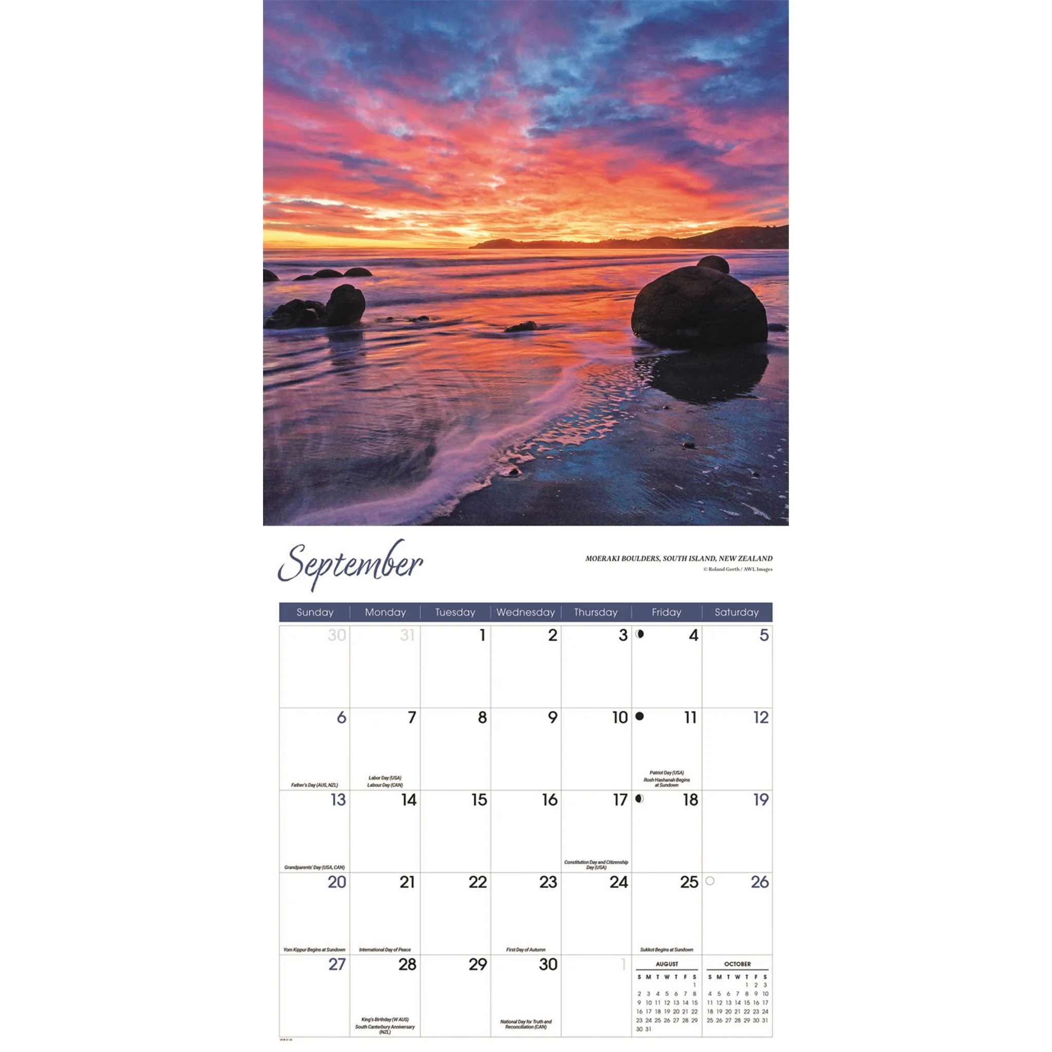 Sunrise Sunset 2026 Wall Calendar - Image 5