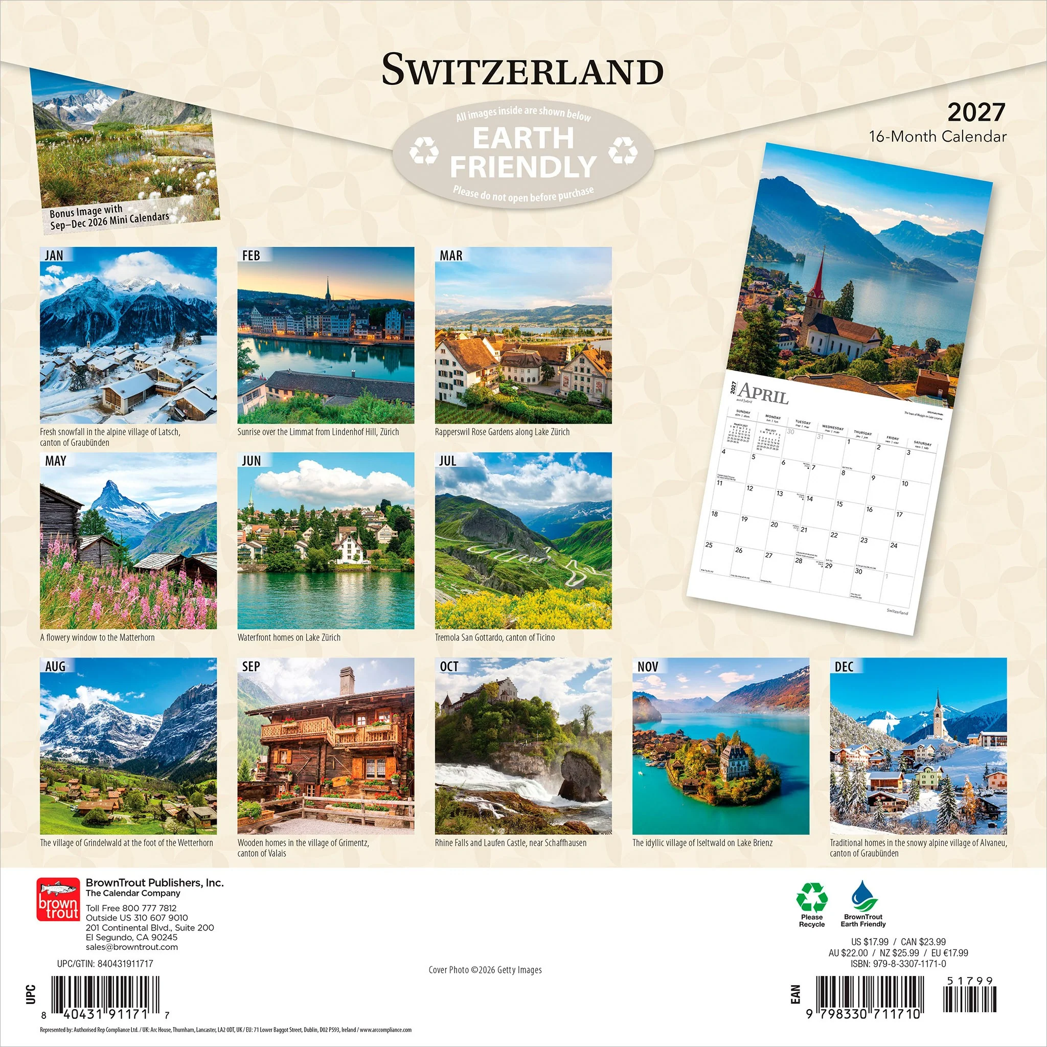 Switzerland 2027 Wall Calendar - Image 2