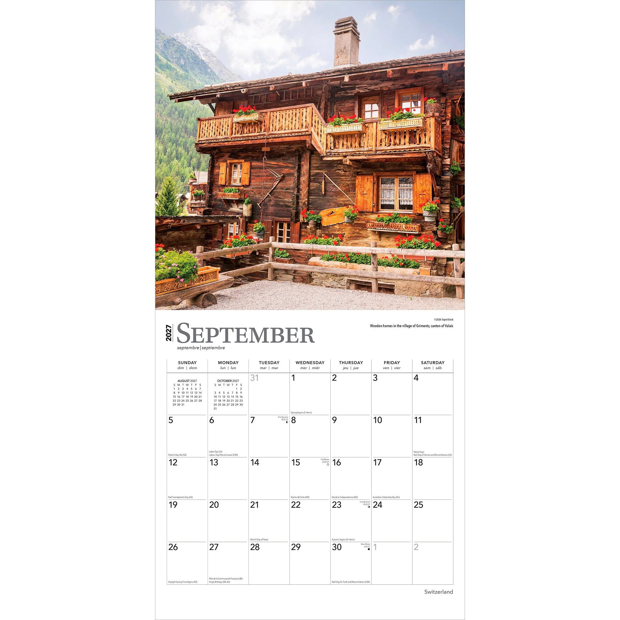 Switzerland 2027 Wall Calendar - Image 4