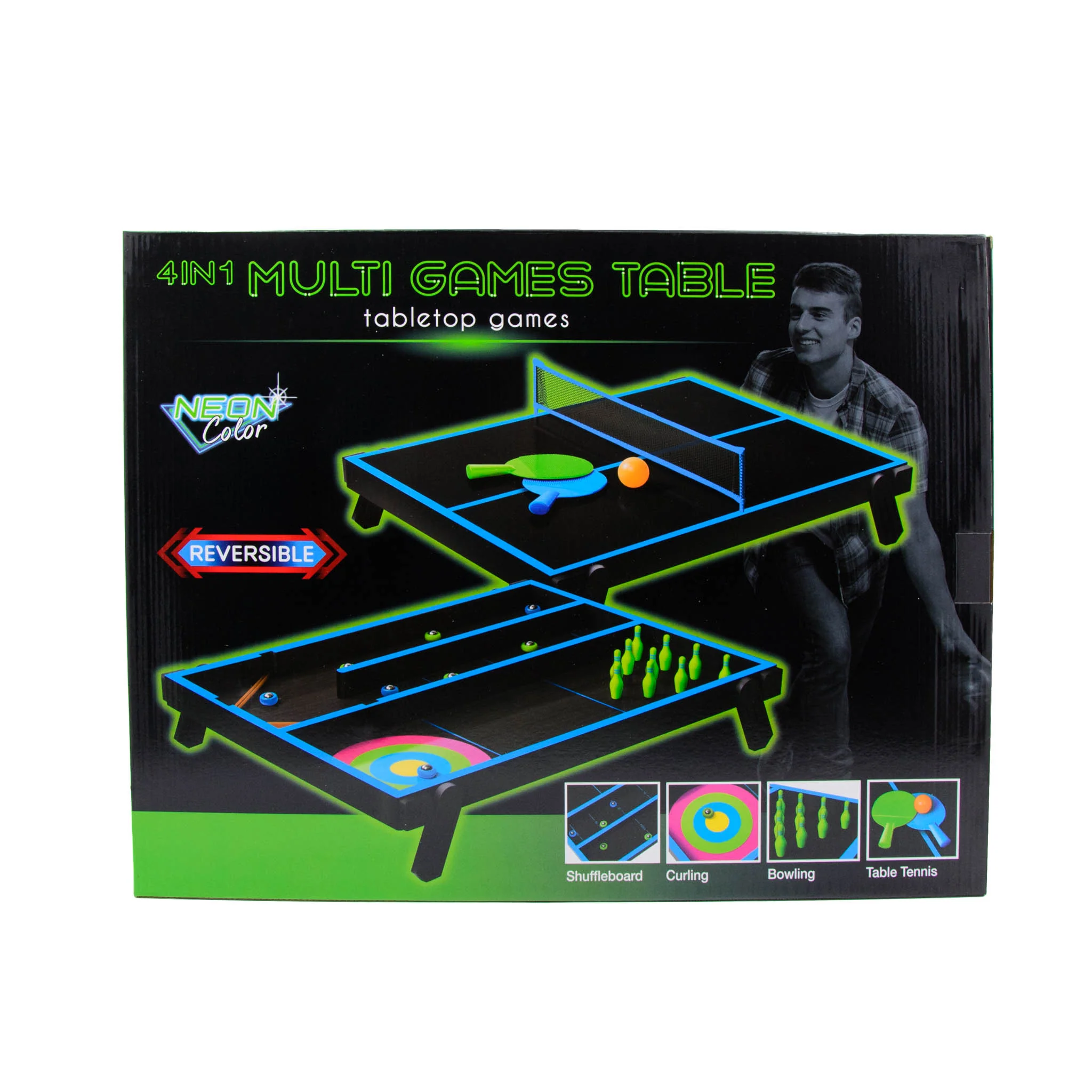 Tabletop Neon 4 in 1 Games Table