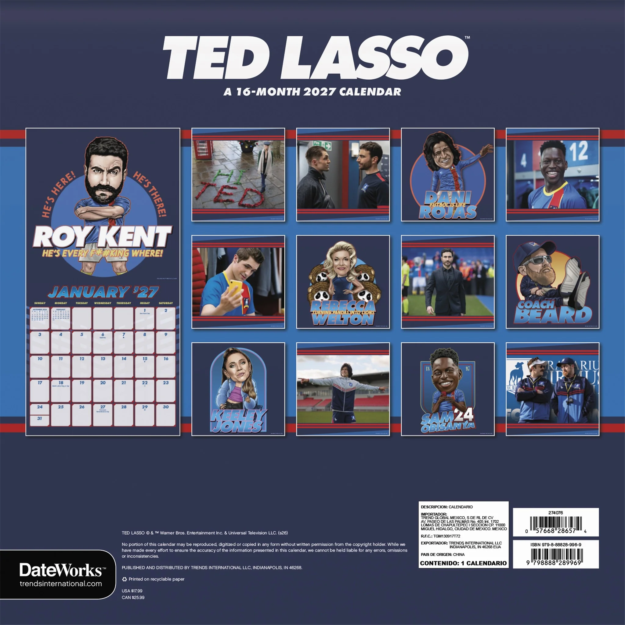Ted Lasso 2027 Wall Calendar - Image 2